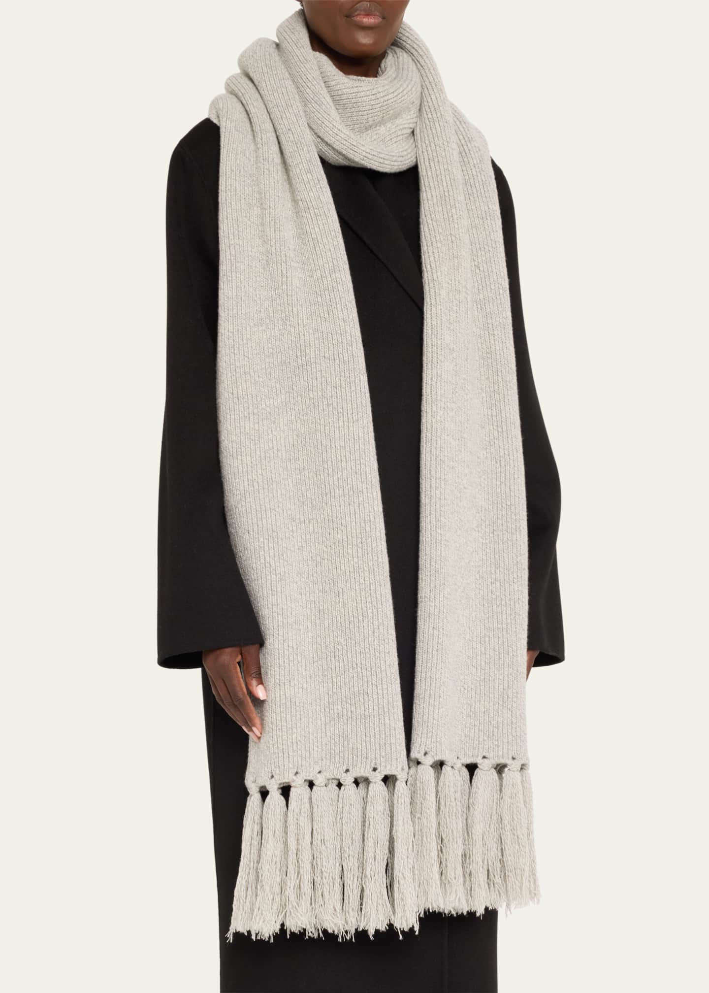 Officine Generale Italian Wool Fringe Scarf Image 3 of 4