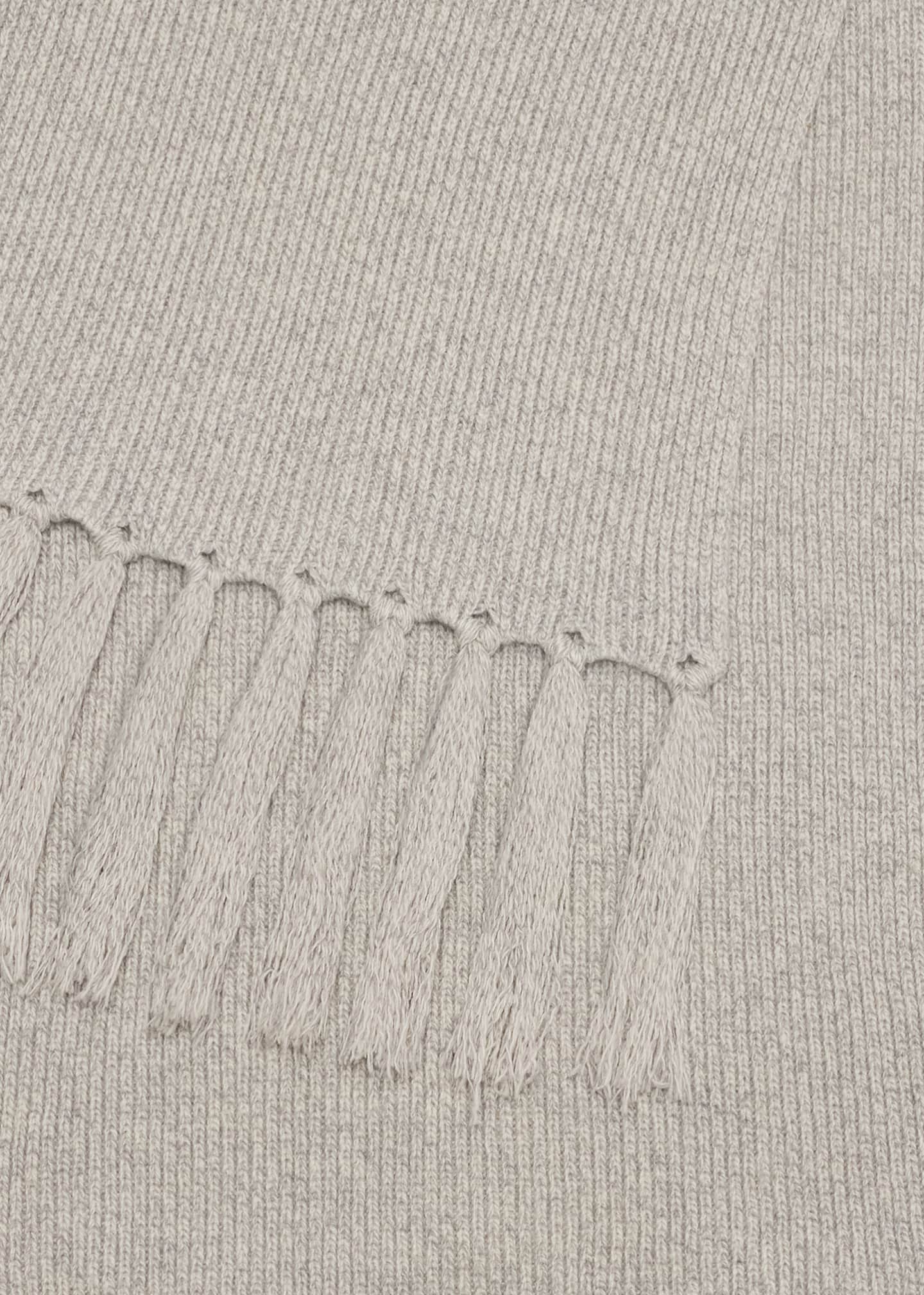 Officine Generale Italian Wool Fringe Scarf Image 4 of 4