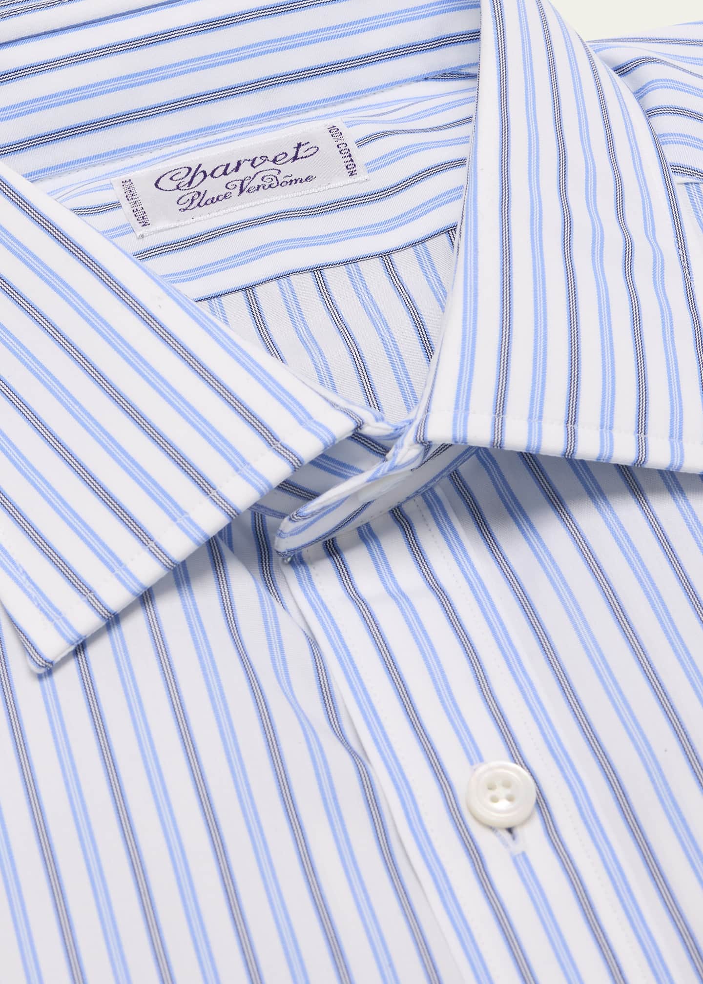 Charvet Men's Cotton Multi-Stripe Dress Shirt Image 2 of 2