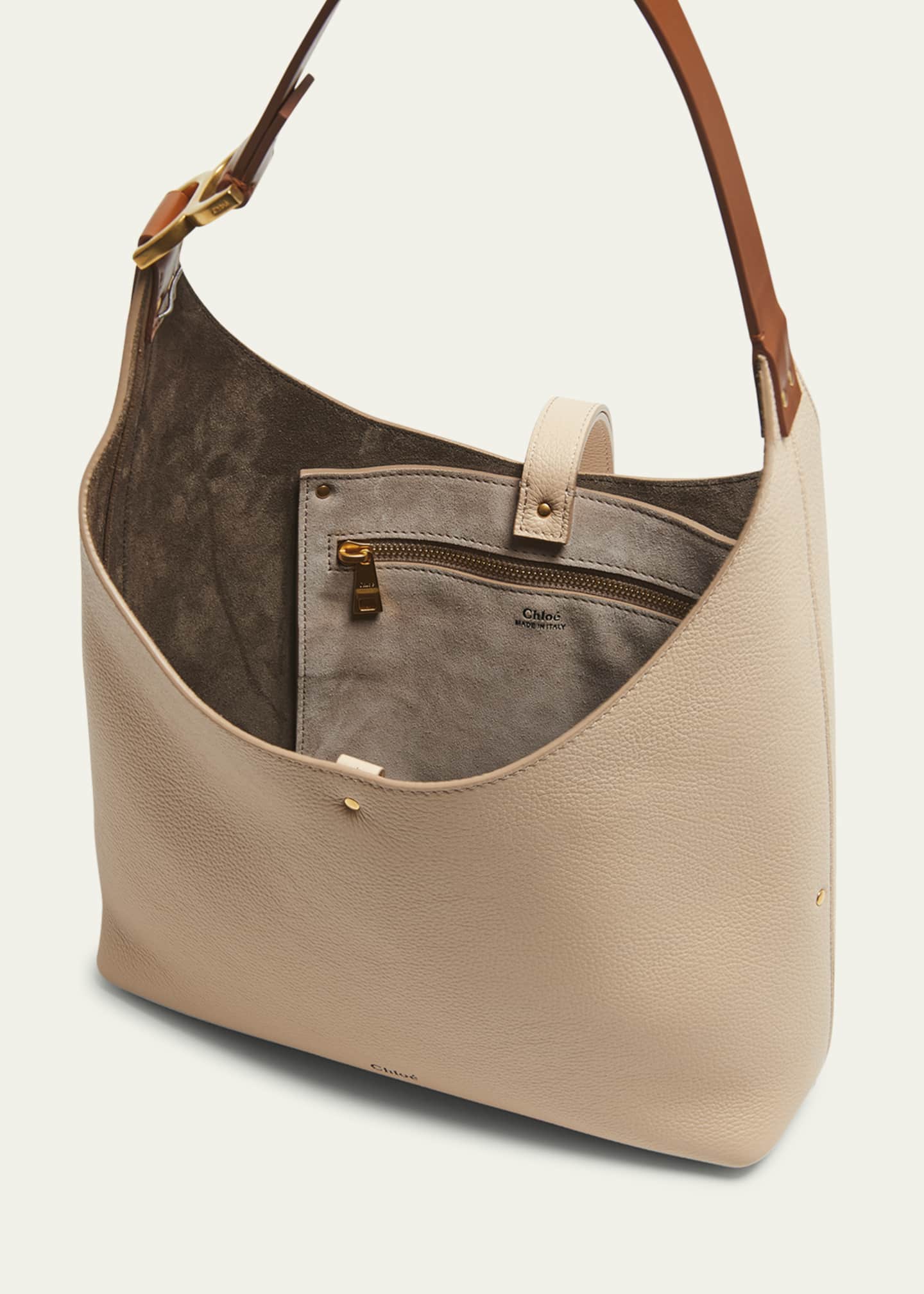 Chloe Marcie Small Hobo Bag in Grained Calfskin Image 4 of 5
