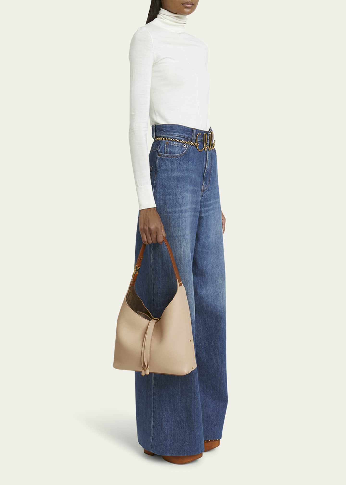 Chloe Marcie Small Hobo Bag in Grained Calfskin Image 5 of 5