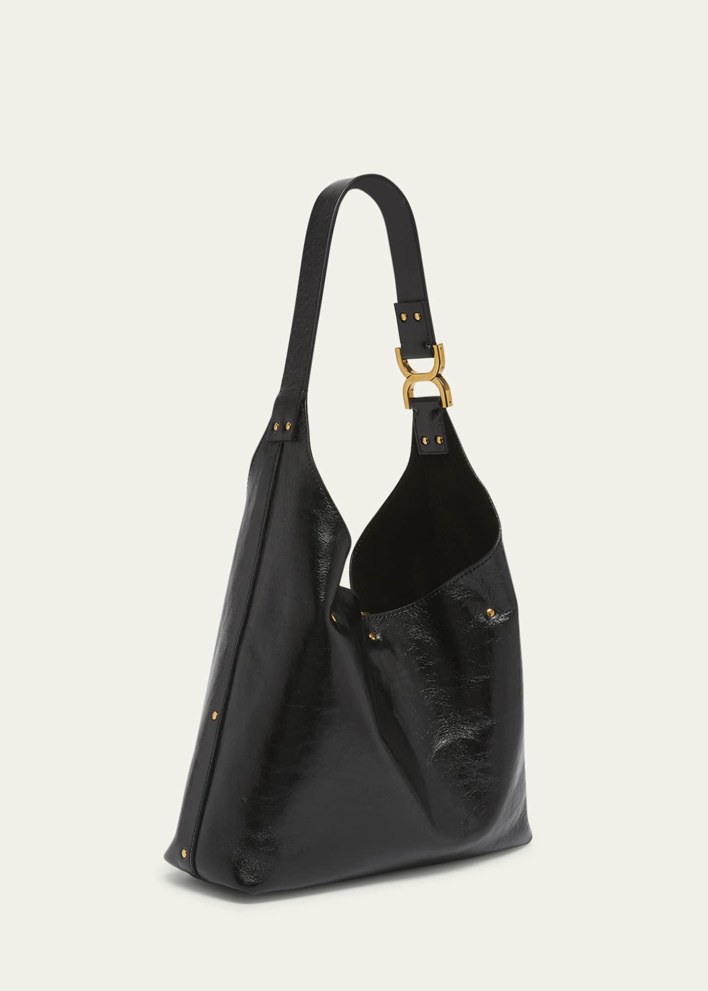 Chloe Marcie Small Hobo Bag in Shiny Calfskin Image 3 of 5
