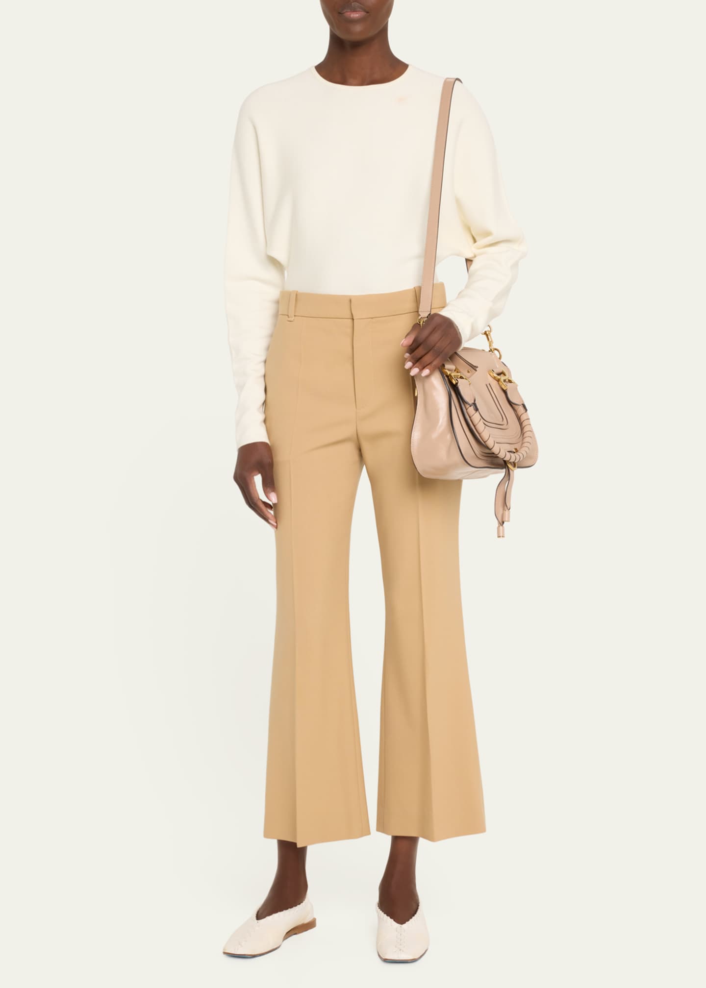 Chloe Marcie Small Double Carry Satchel Bag in Shiny Calfskin Image 5 of 5