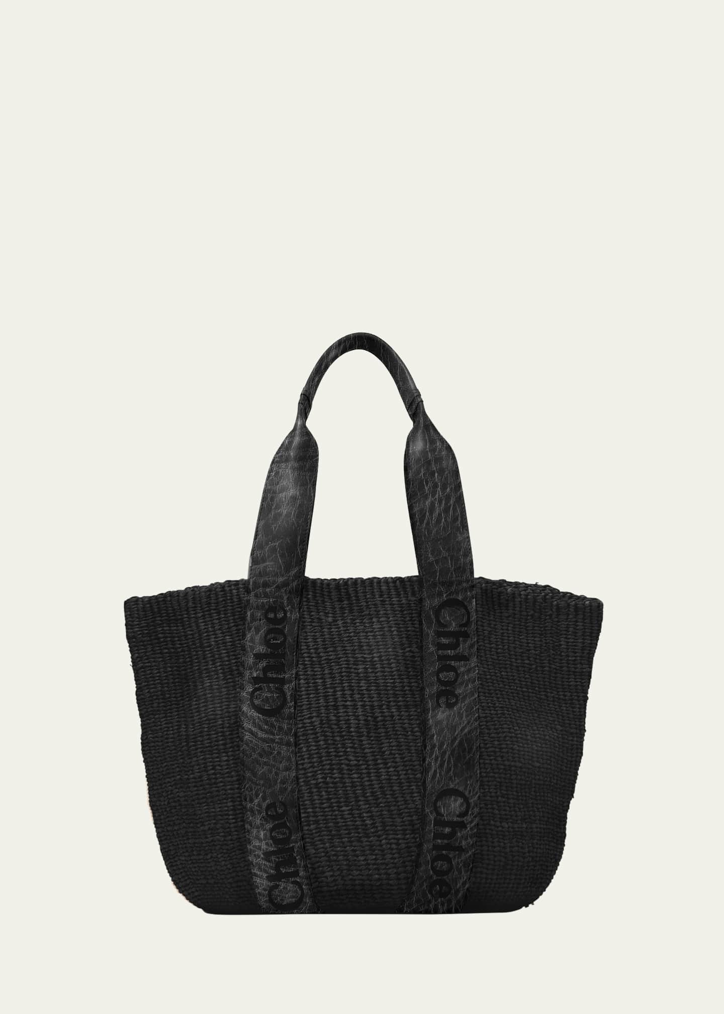 Chloe Woody Mifuko Basket Bag with Logo Webbing