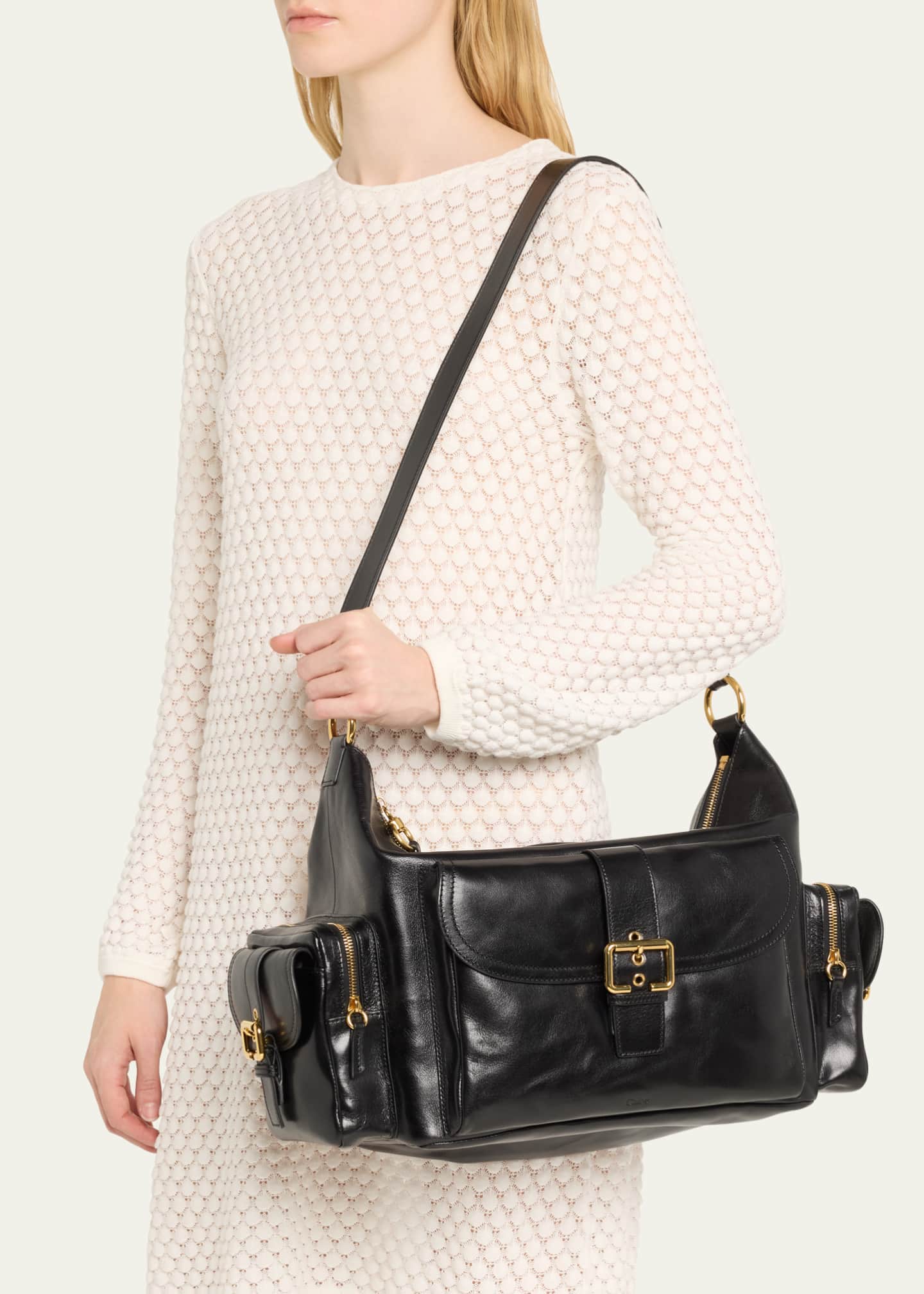 Chloe Camera Bag Large in Natural Shiny Calfskin Image 2 of 5