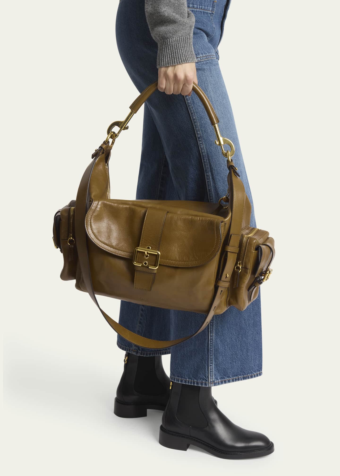 Chloe Camera Bag Large in Natural Shiny Calfskin Image 2 of 5