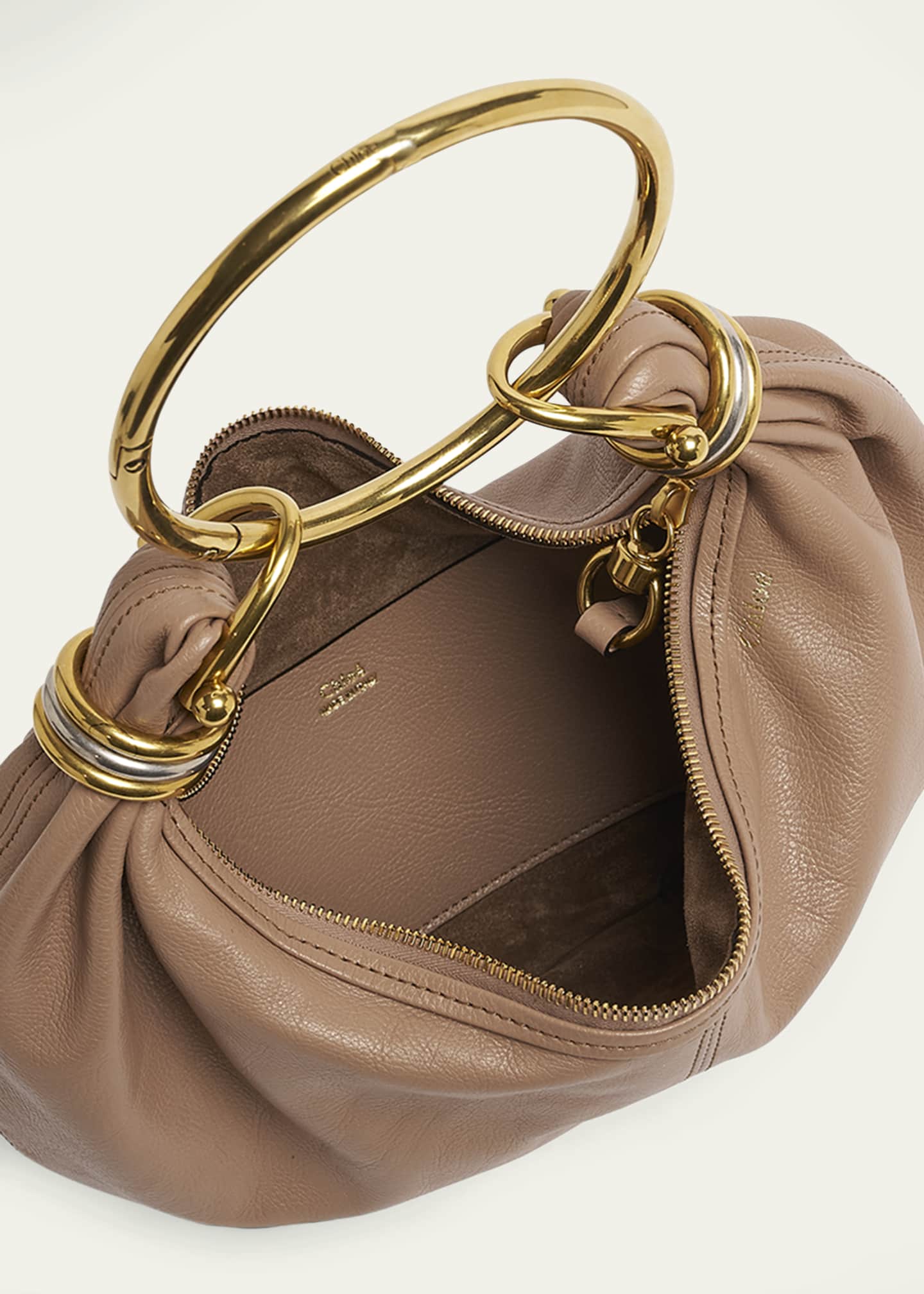Chloe Bracelet Bag Mini in Shiny Grained Calfskin Image 4 of 6