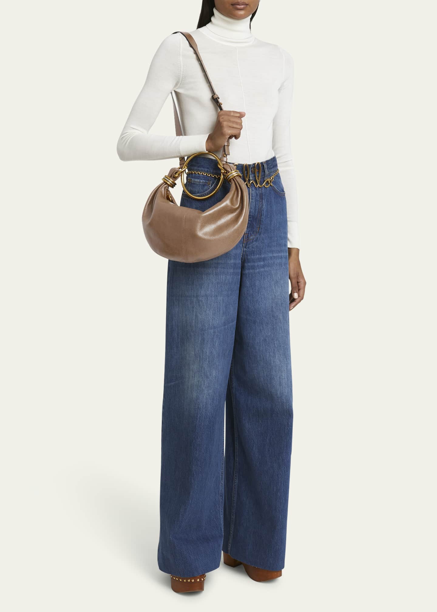 Chloe Bracelet Bag Mini in Shiny Grained Calfskin Image 6 of 6