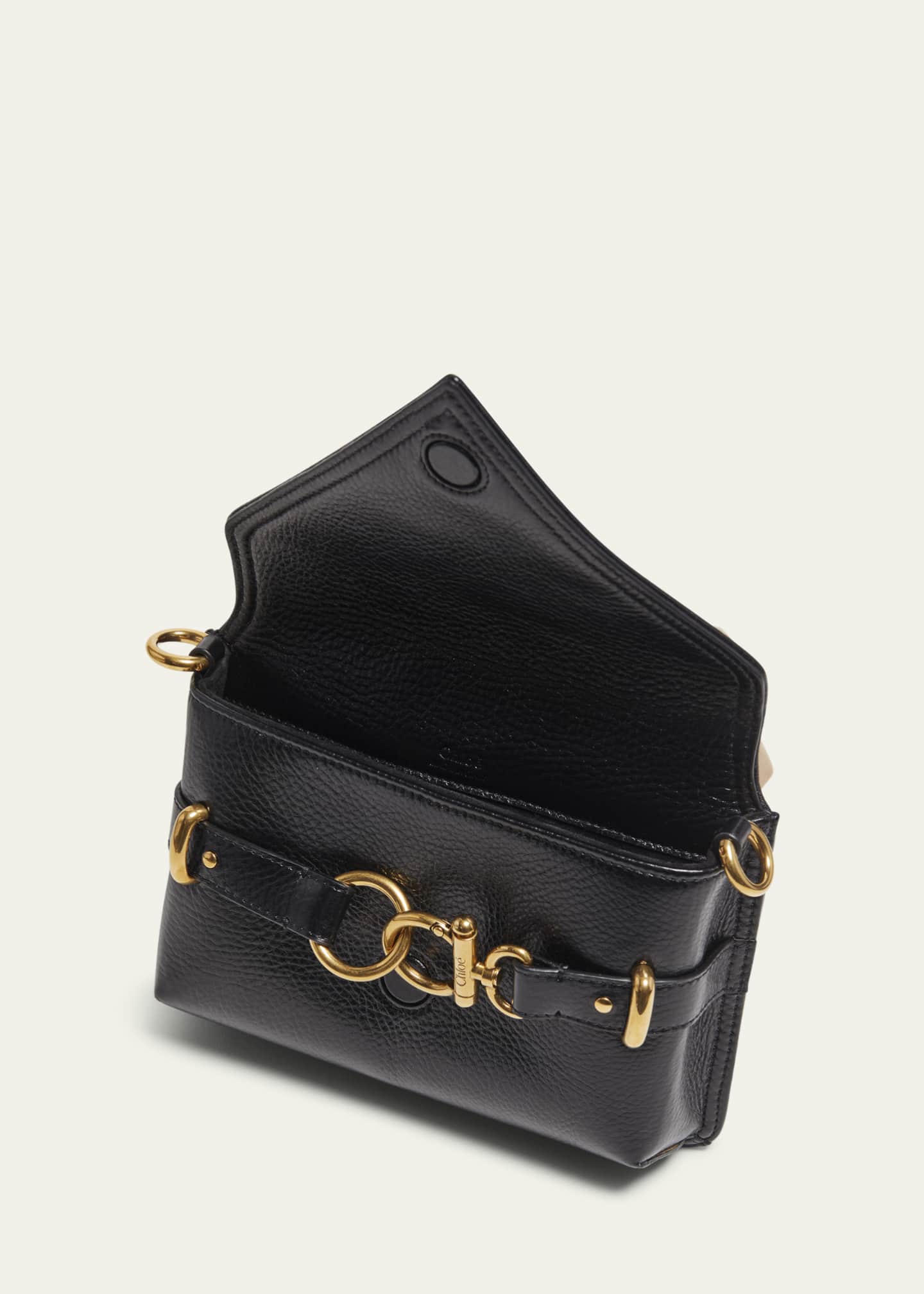Chloe Cape Flap Crossbody Bag in Grained Calfskin Image 4 of 5