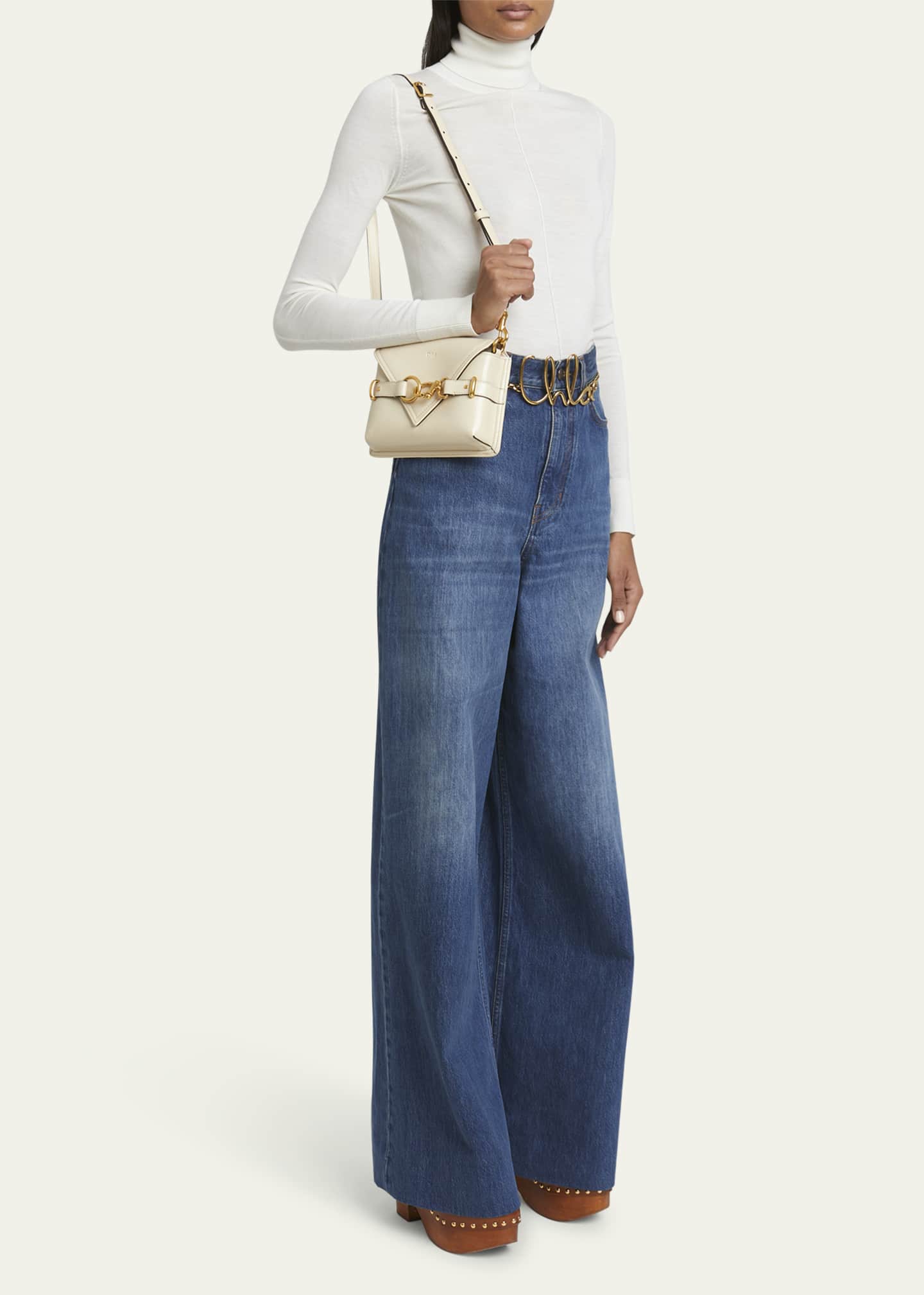 Chloe Cape Flap Crossbody Bag in Grained Calfskin Image 5 of 5