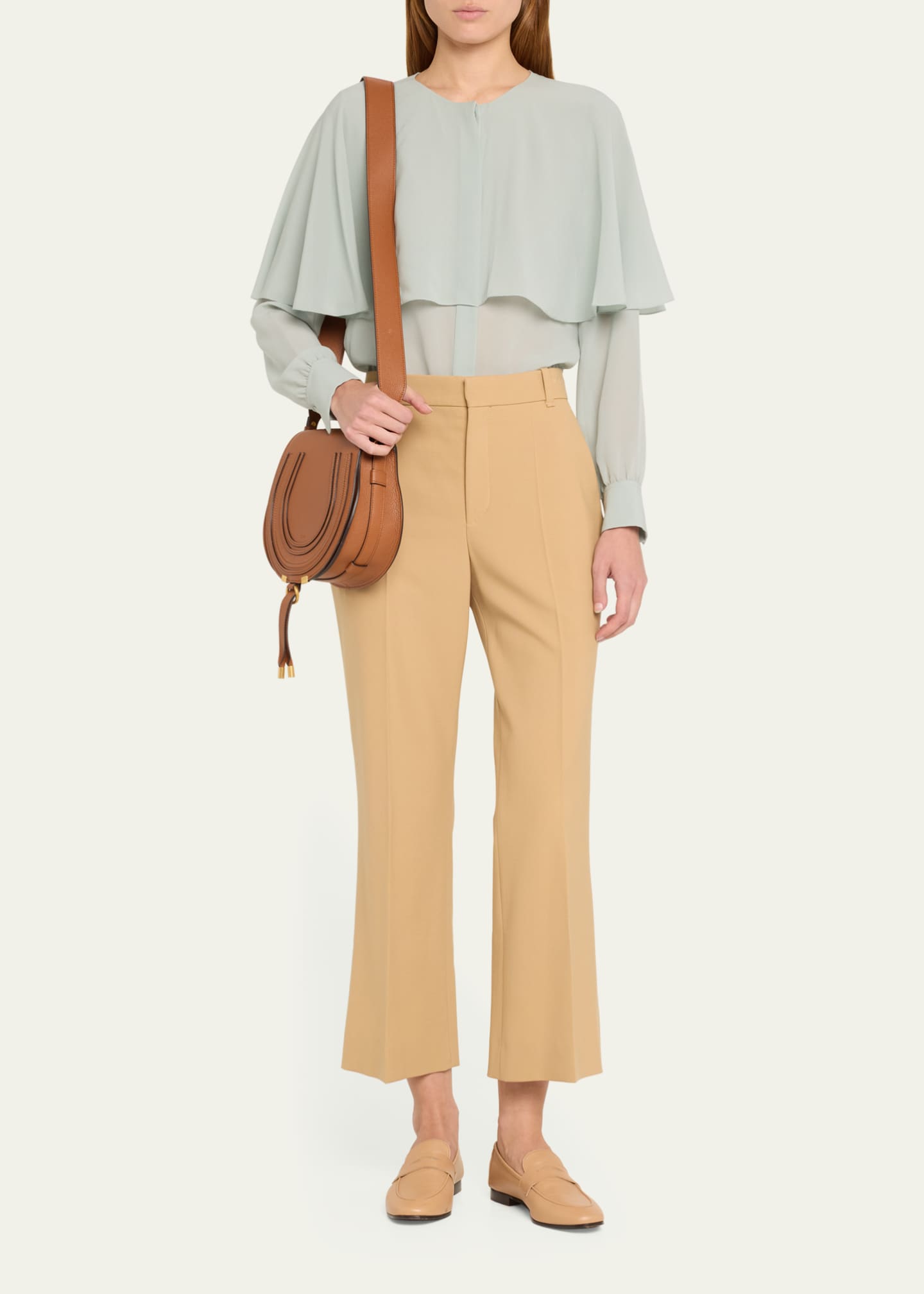 Chloe Marcie Medium Slim Crossbody Bag in Grained Calfskin Image 5 of 5