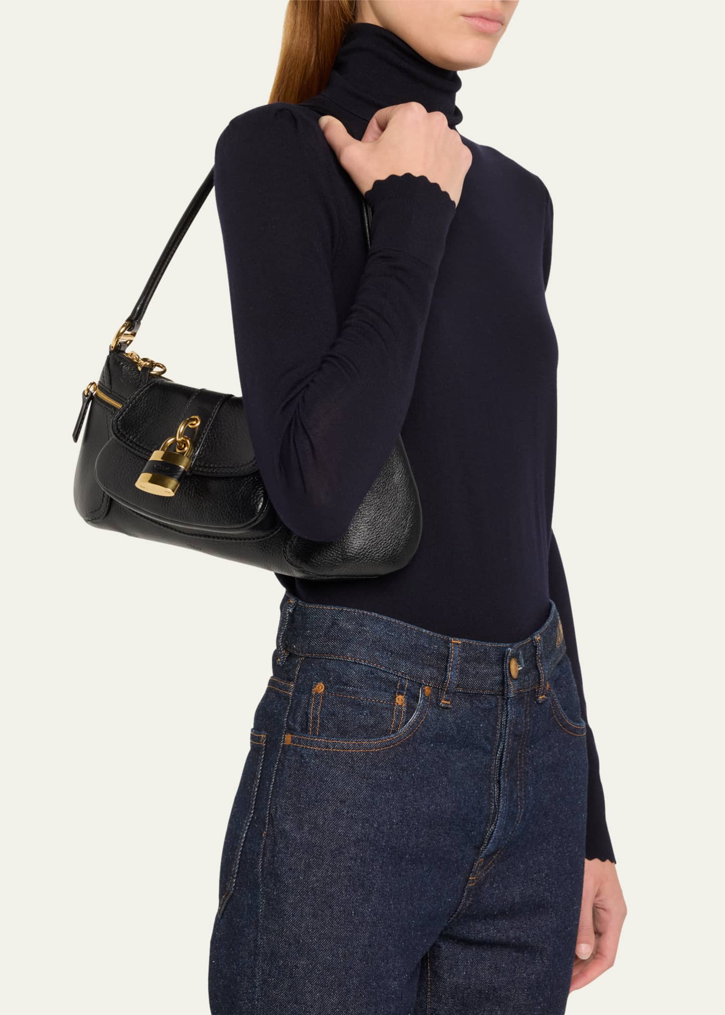 Chloe The 99 Shoulder Bag in Shiny Grained Calfskin
