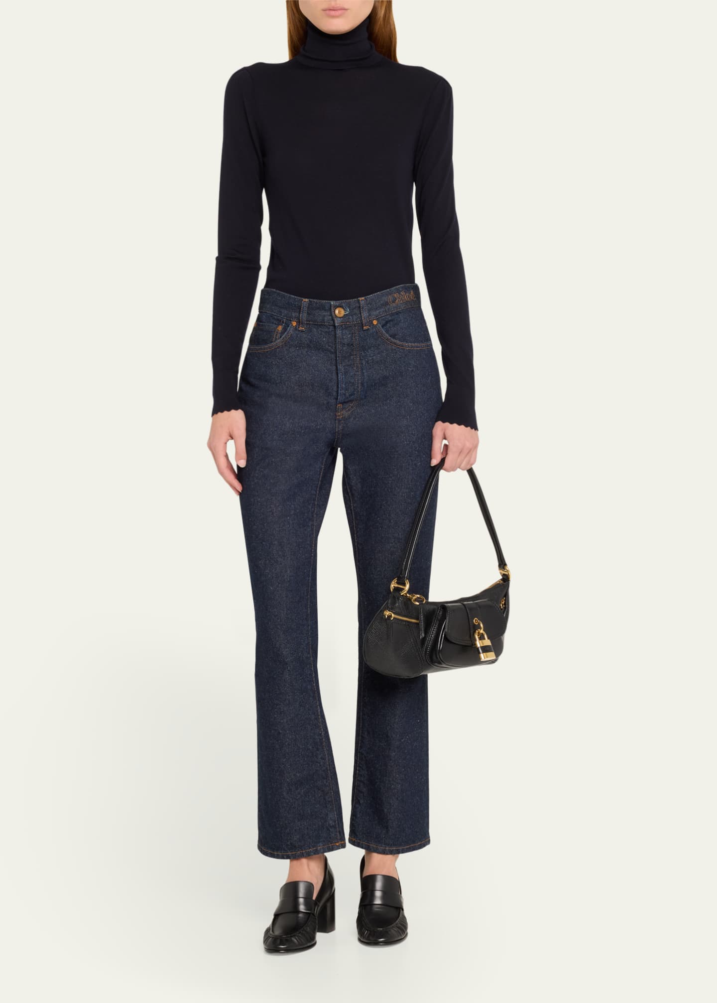 Chloe The 99 Shoulder Bag in Shiny Grained Calfskin Image 5 of 5