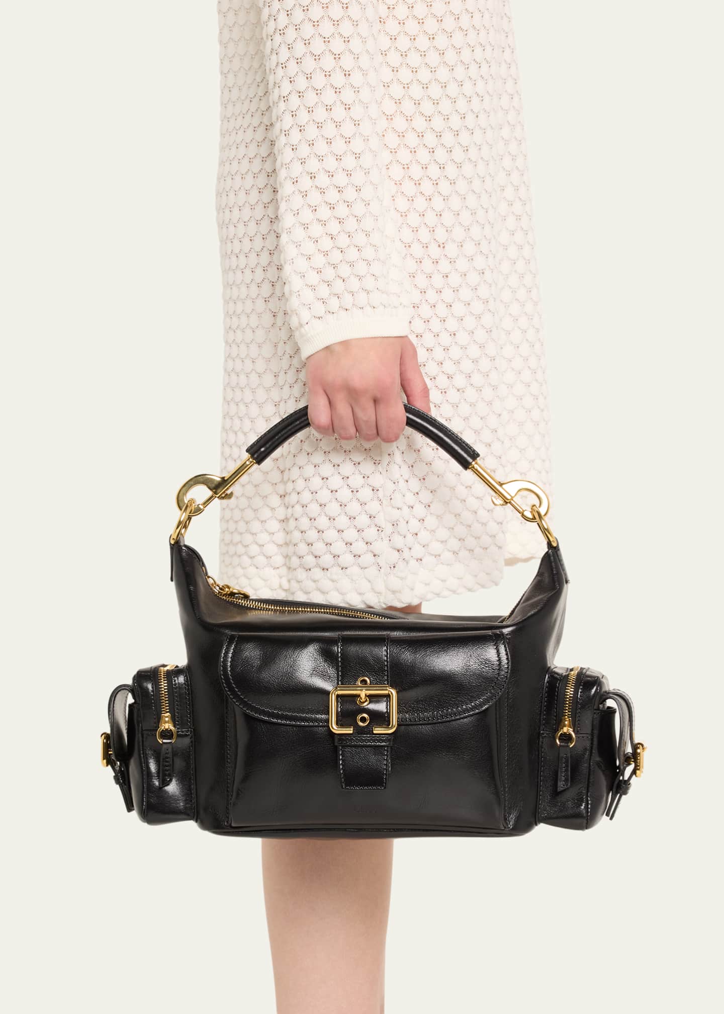 Chloe Camera Bag Medium in Natural Shiny Calfskin Image 2 of 5