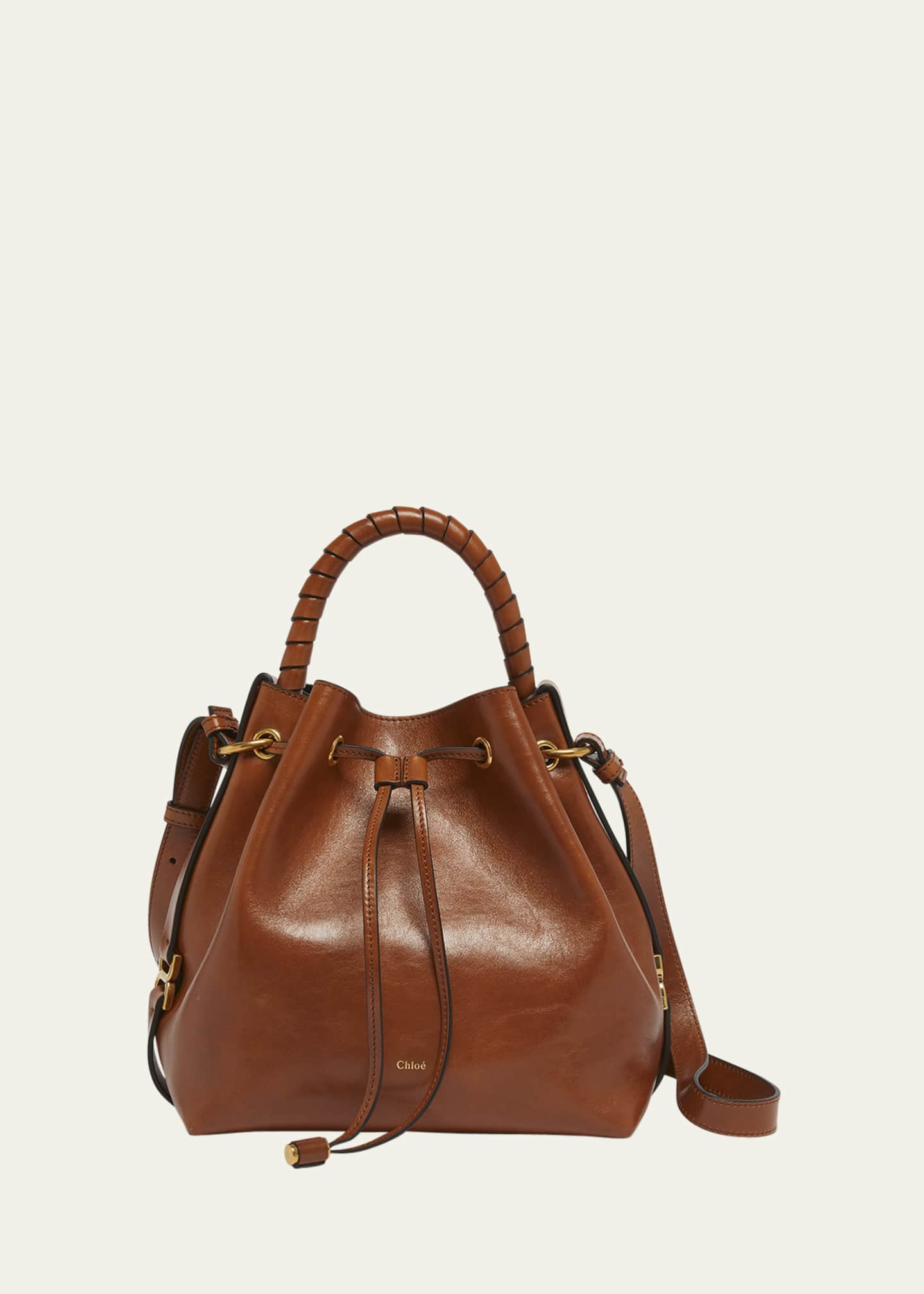 Chloe Marcie Bucket Bag in Shiny Calfskin Image 1 of 5