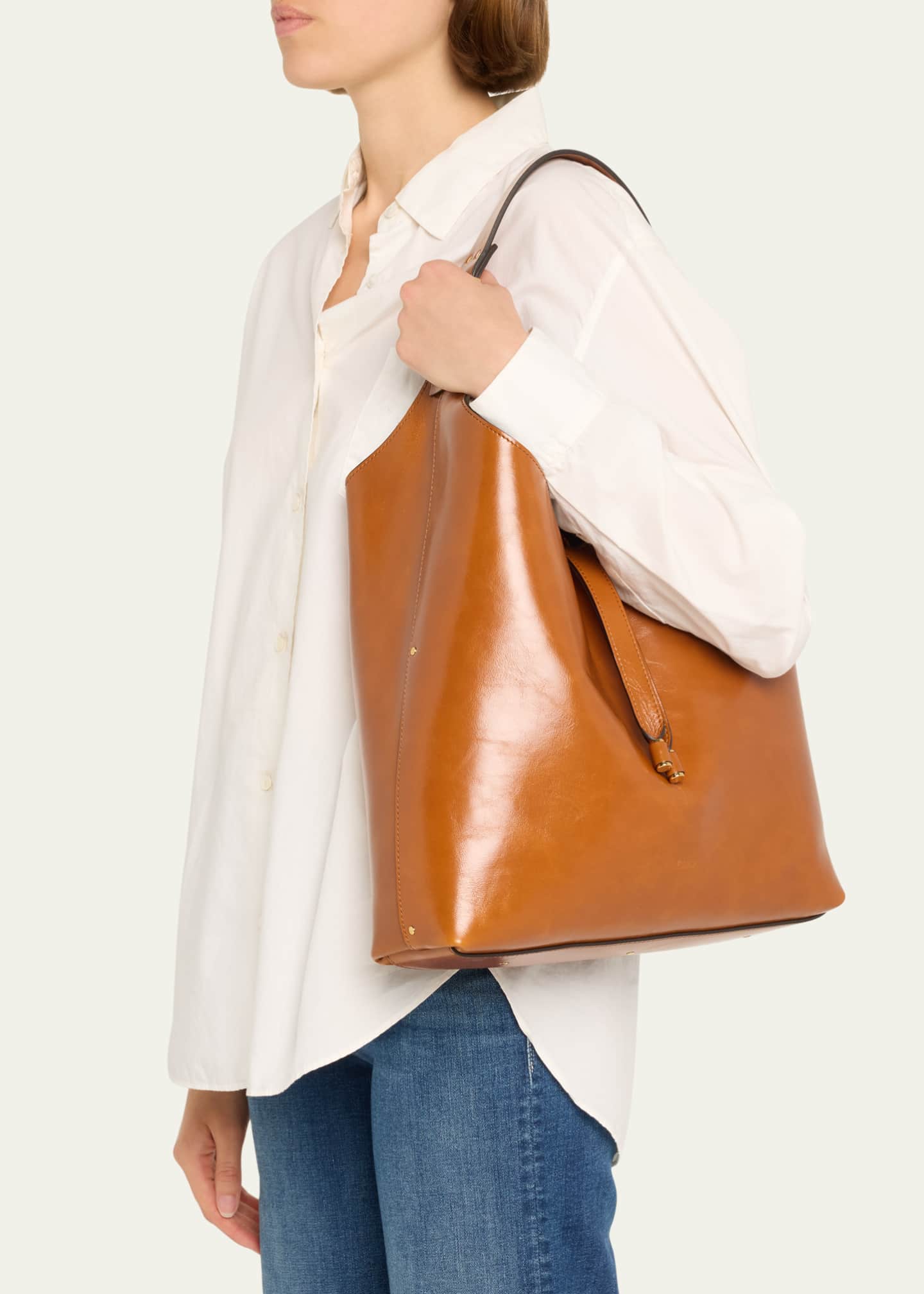 Chloe Marcie Hobo Bag in Shiny Calfskin Bergdorf Goodman