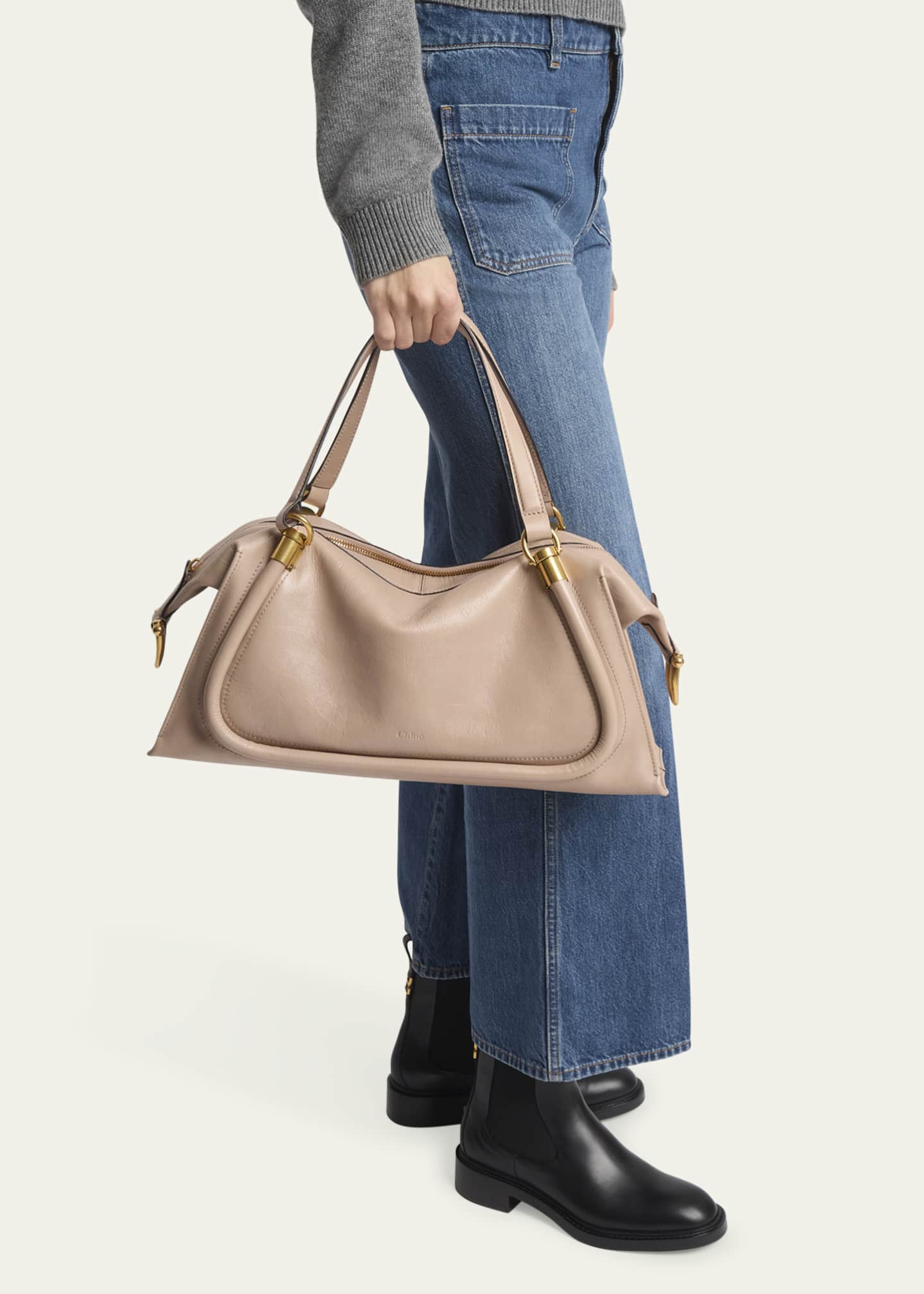 Chloe Paraty 24 Large Bag in Shiny Calfskin Image 2 of 5
