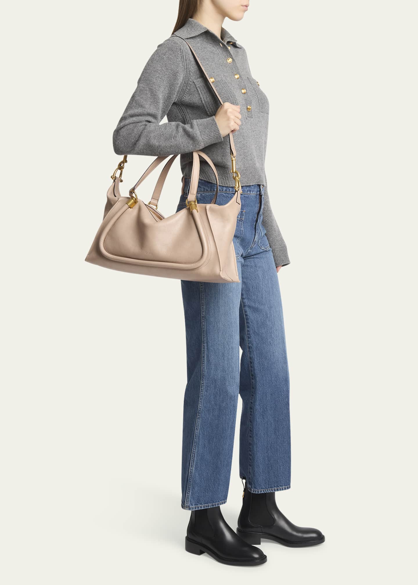 Chloe Paraty 24 Large Bag in Shiny Calfskin Image 5 of 5