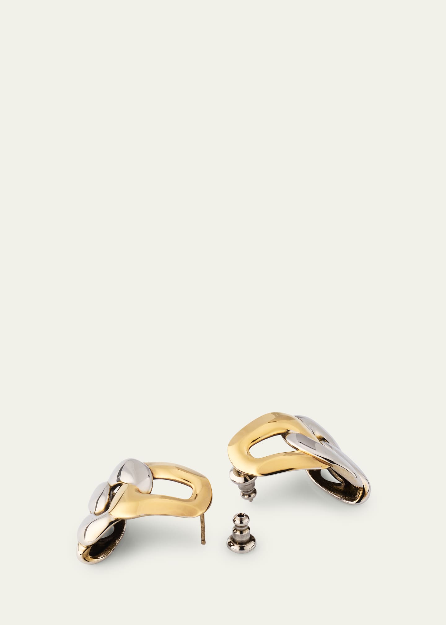 McQueen Two-Tone Chain Earrings Image 4 of 5