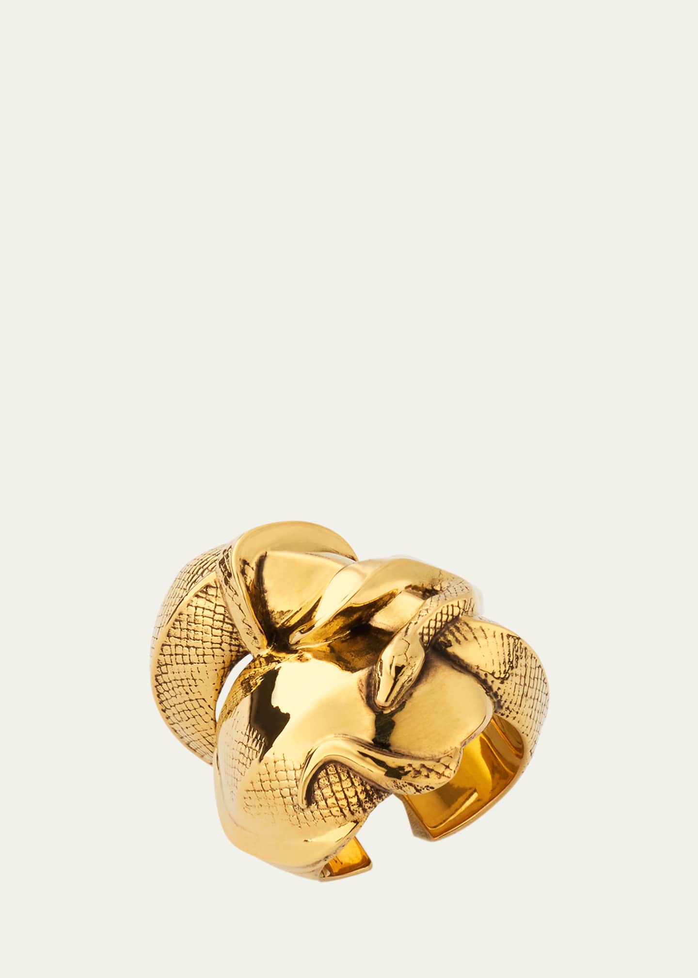 McQueen Gold-Plated Snake Ring Image 3 of 4