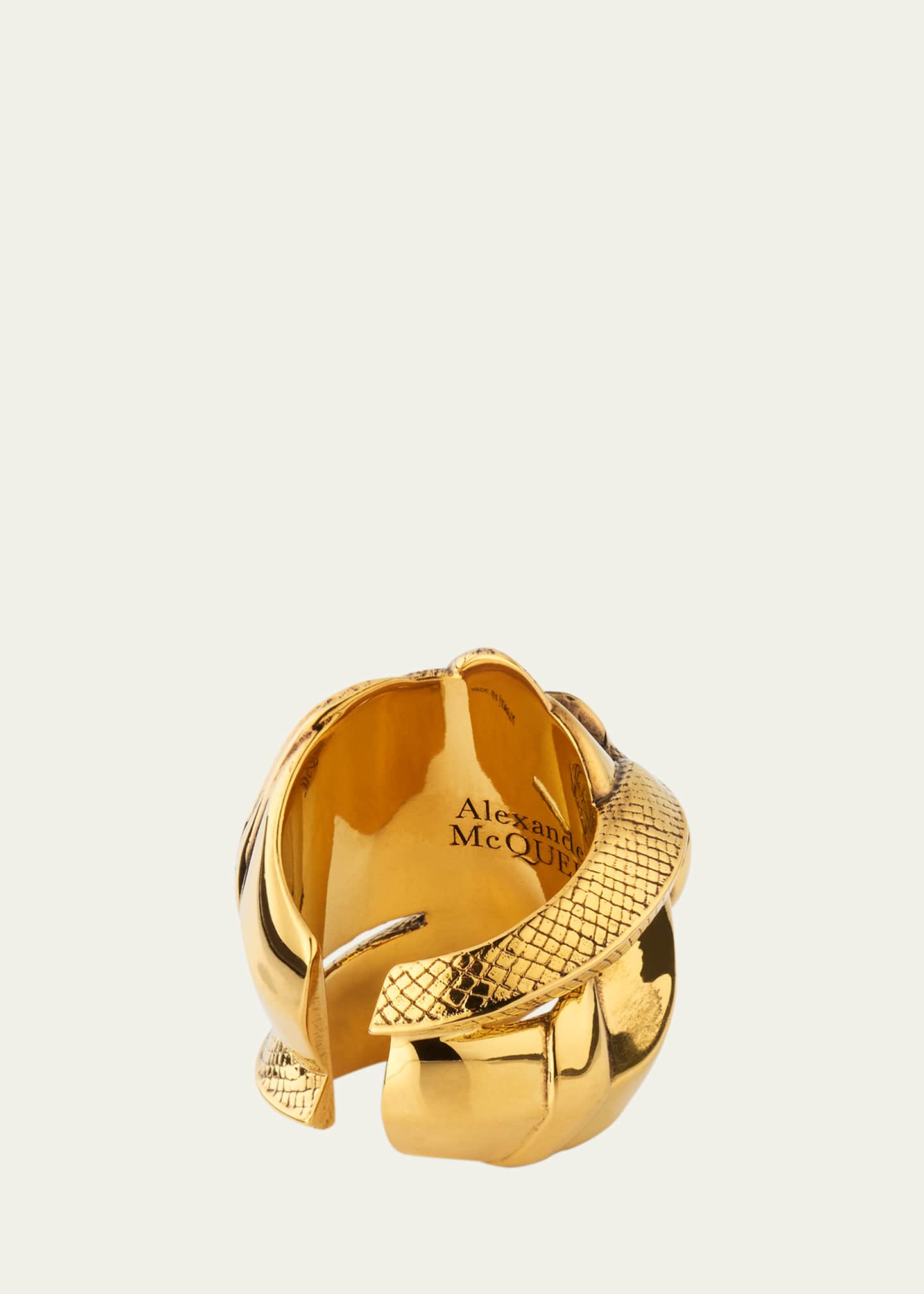 McQueen Gold-Plated Snake Ring Image 4 of 4