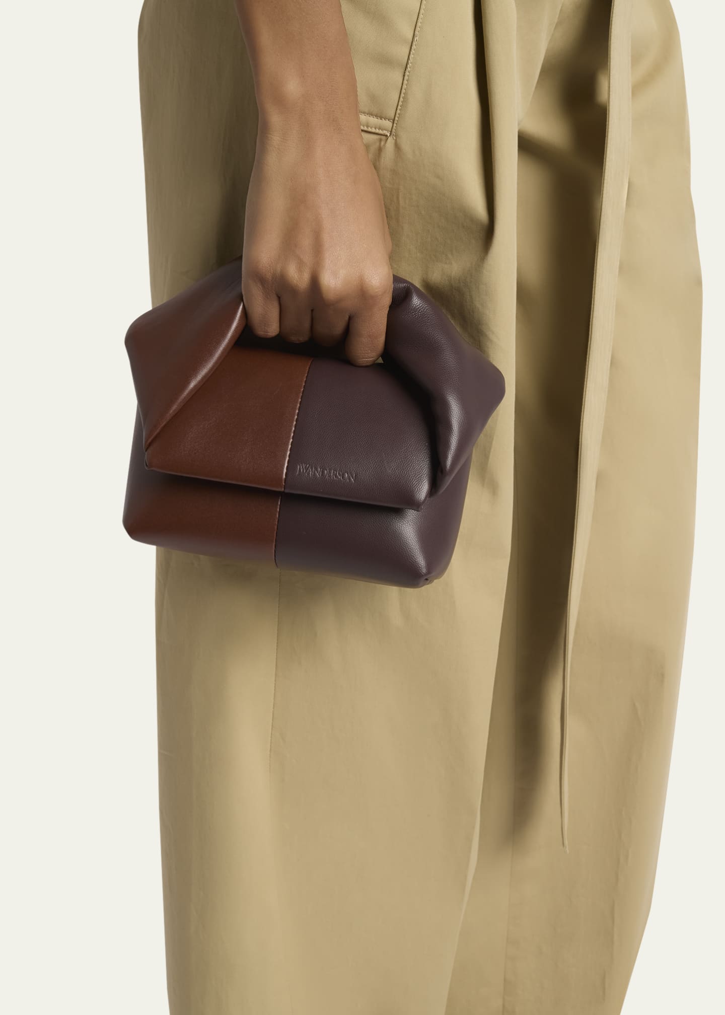 JW Anderson Small Twister Two-Tone Leather Top Handle Bag Image 2 of 5