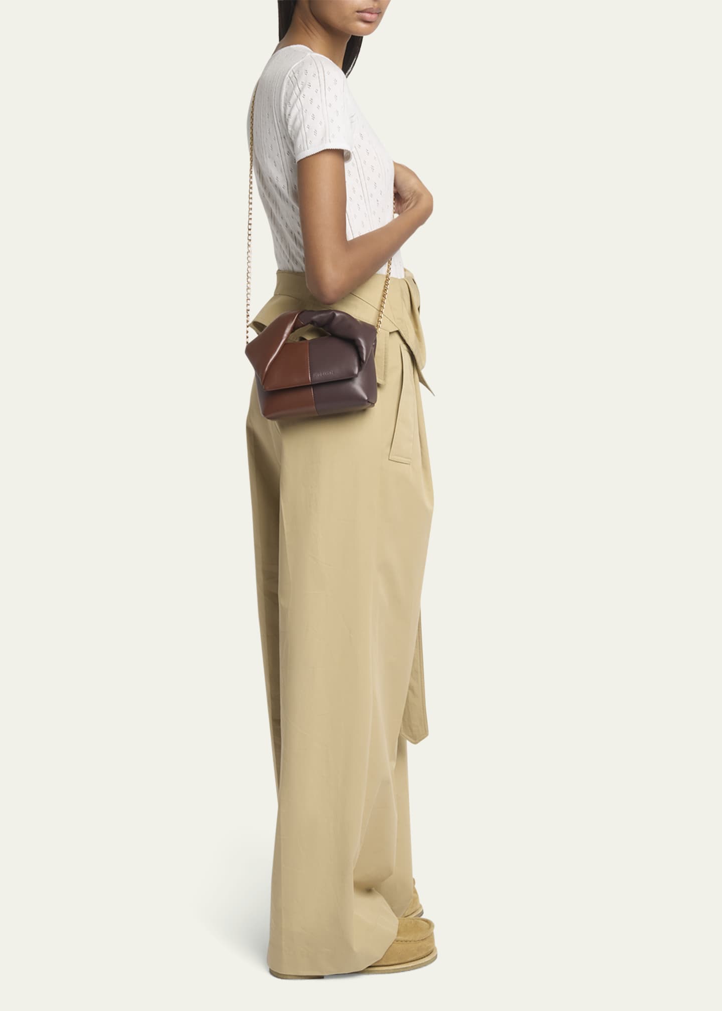 JW Anderson Small Twister Two-Tone Leather Top Handle Bag Image 5 of 5
