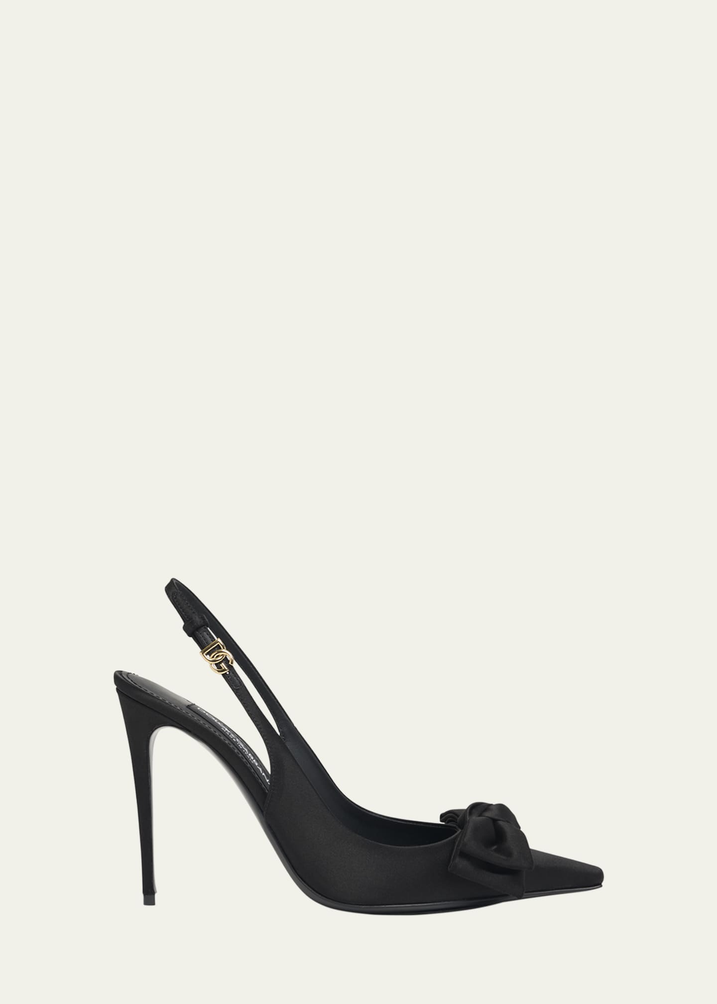 Dolce&Gabbana Satin Bow Slingback Pumps Image 1 of 5