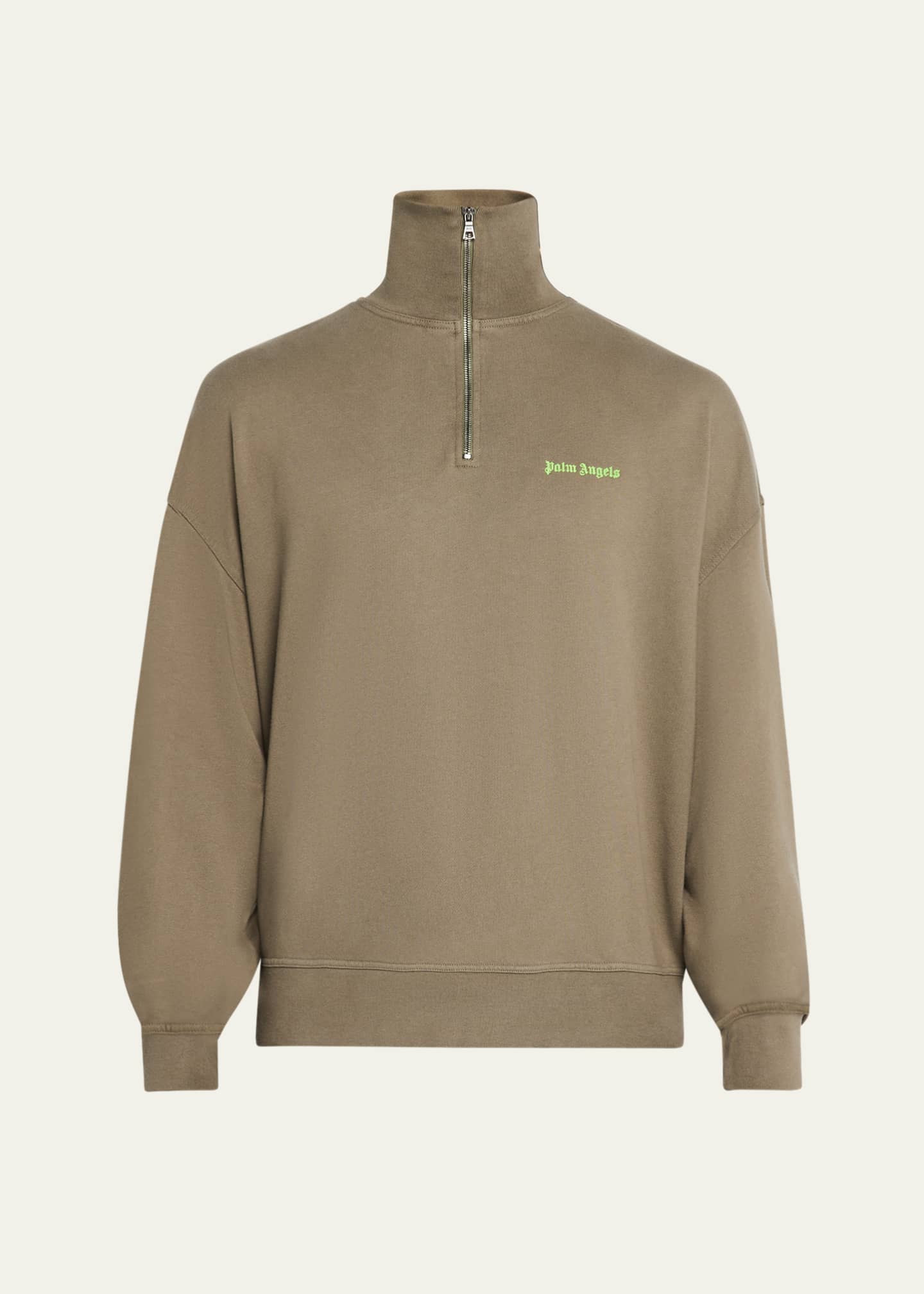 Palm Angels Men s Felpa Quarter Zip Sweatshirt