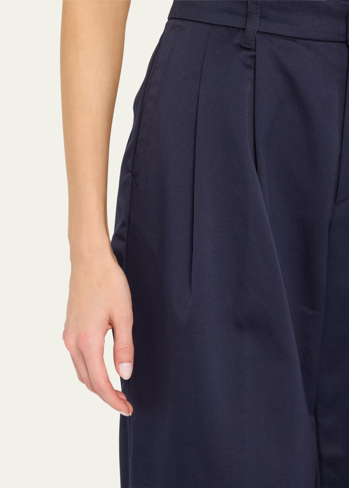 Double Pleated Wide Leg Pants - Thumbnail 5
