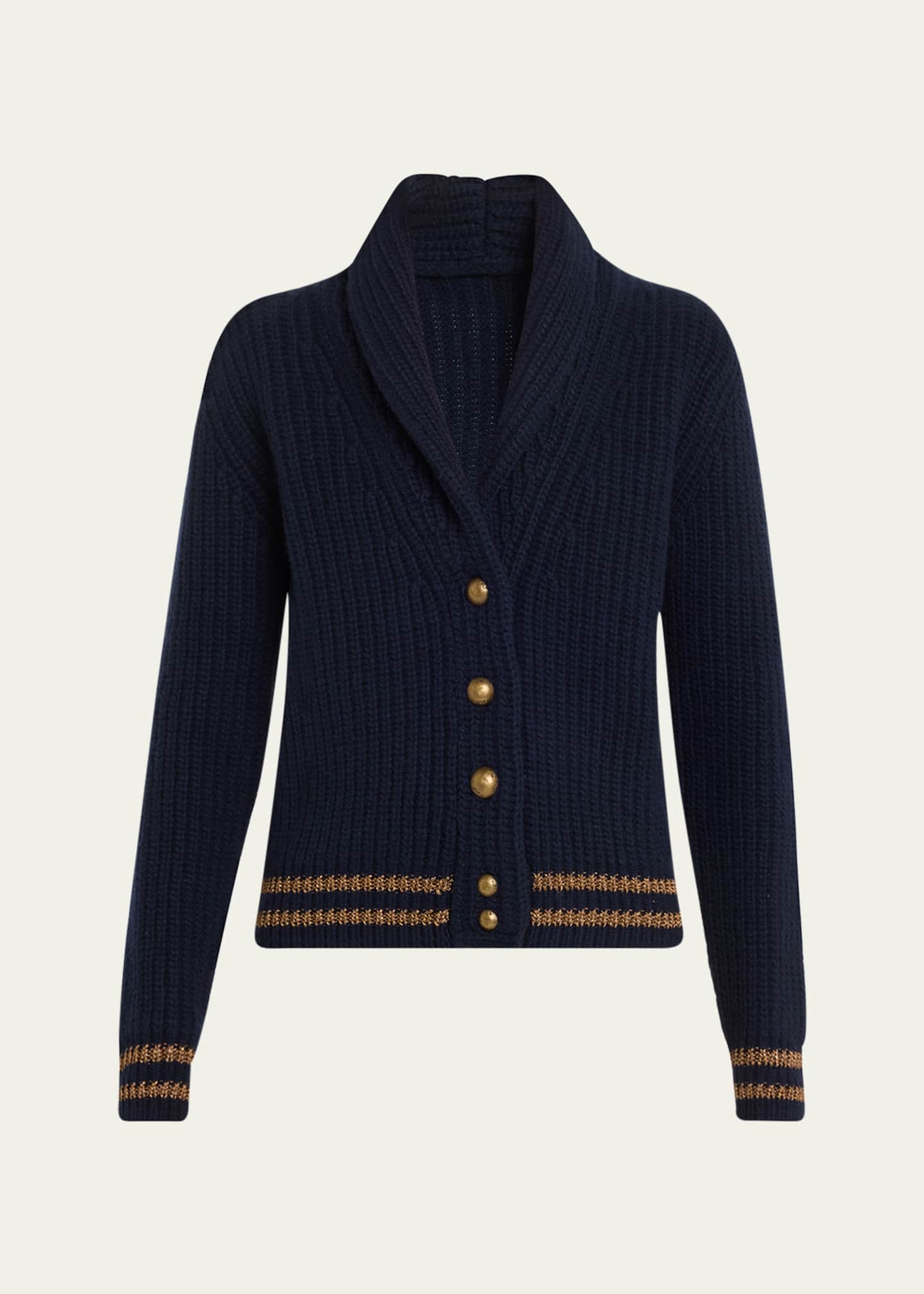 FORTELA Shawl Collar Wool Cashmere Cardigan Image 1 of 5