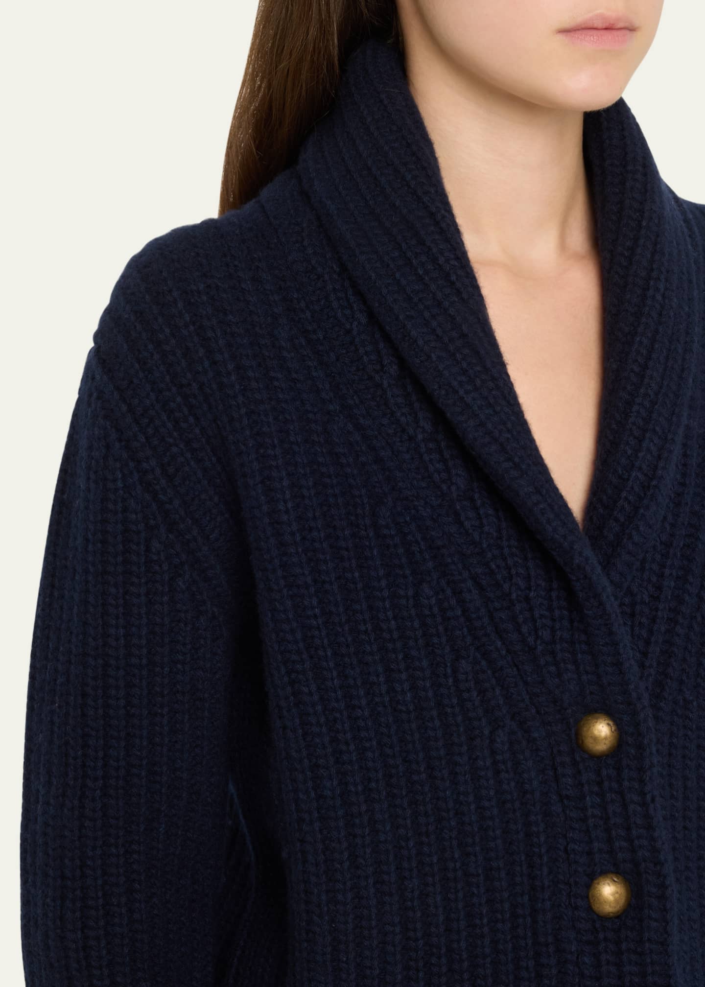 FORTELA Shawl Collar Wool Cashmere Cardigan Image 5 of 5