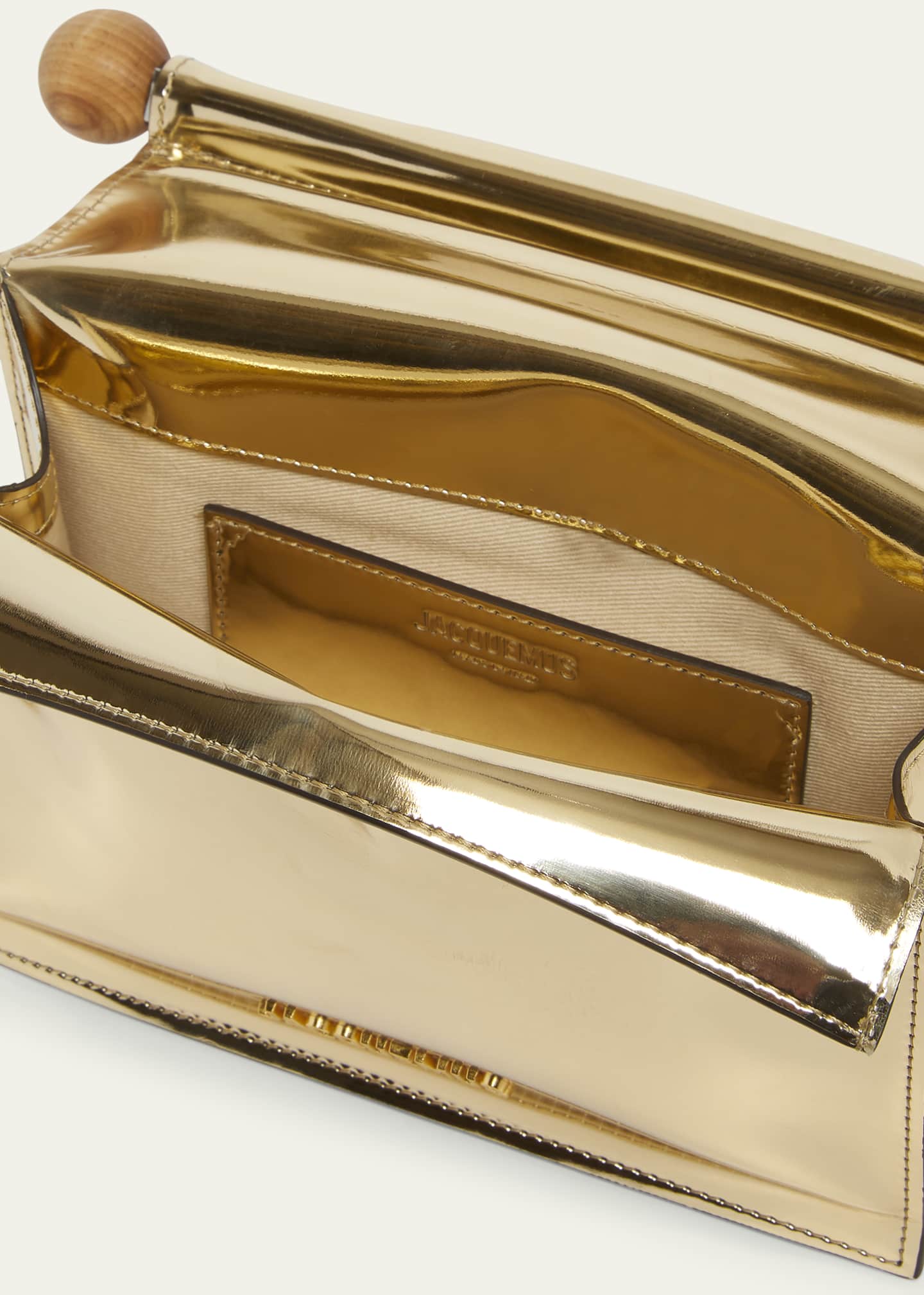 Jacquemus La Petite Pochette Rond Metallic Clutch Bag Image 4 of 5