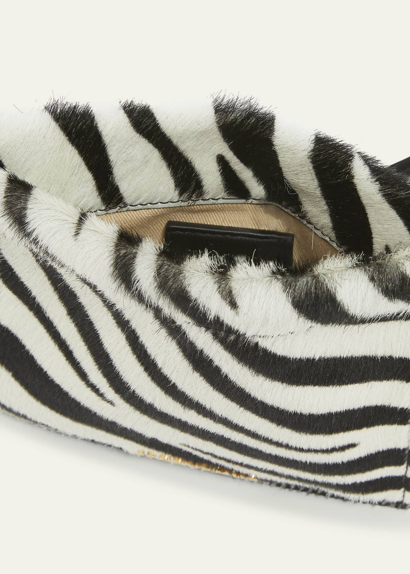 Jacquemus Le Porte Rond Zebra Calf Hair Shoulder Bag Image 4 of 5