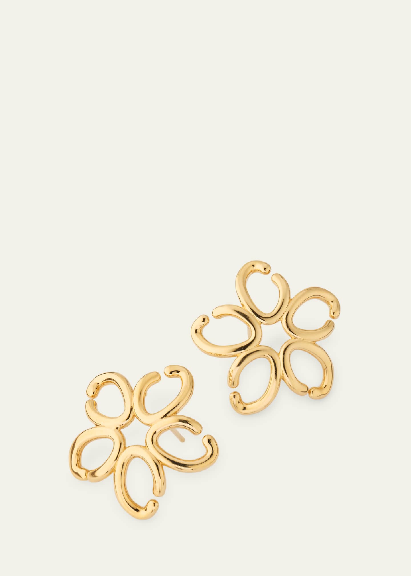 Oscar de la Renta Small O Flower Earrings Bergdorf Goodman