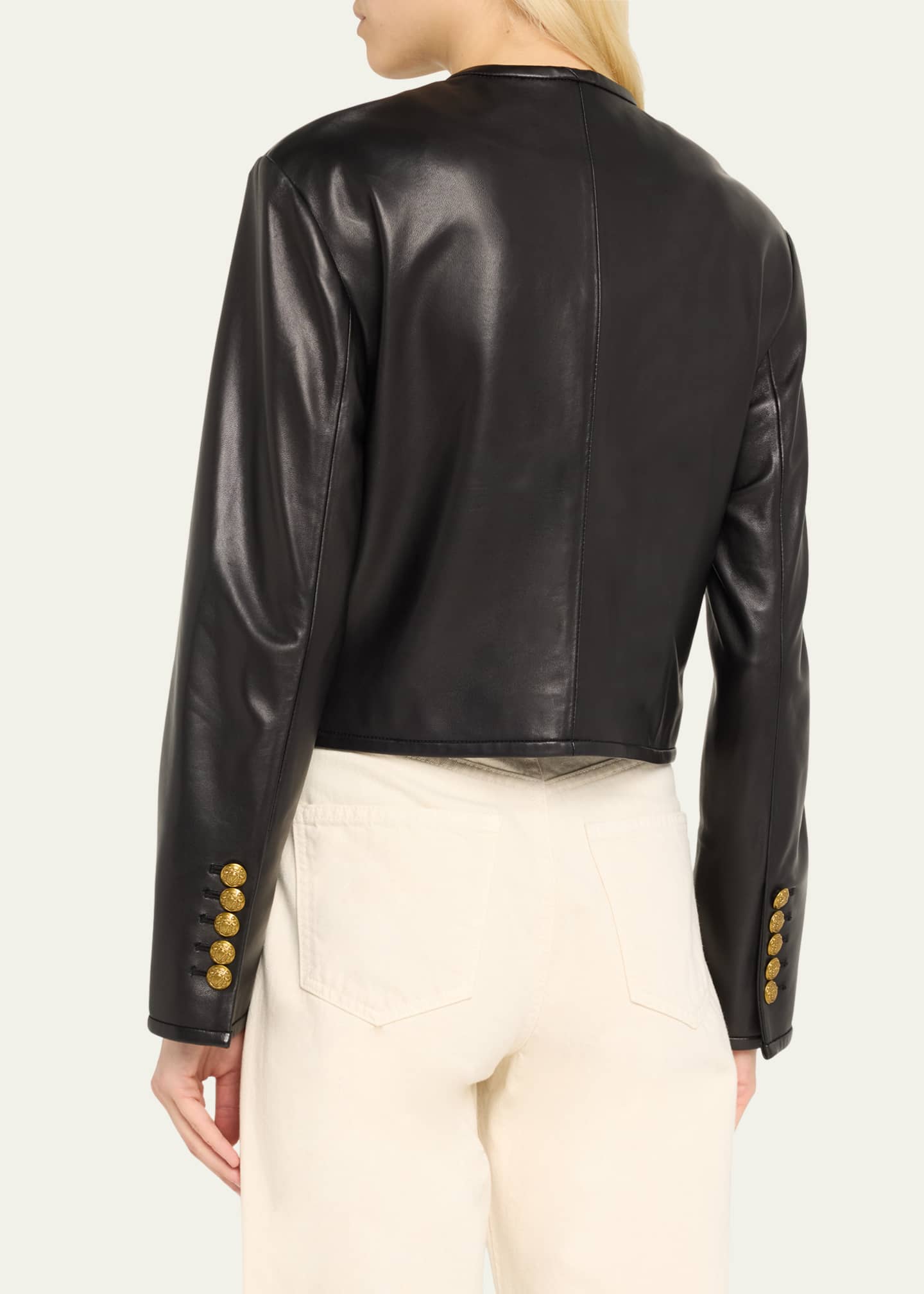 Veronica Beard Andrea Leather Jacket Image 3 of 5