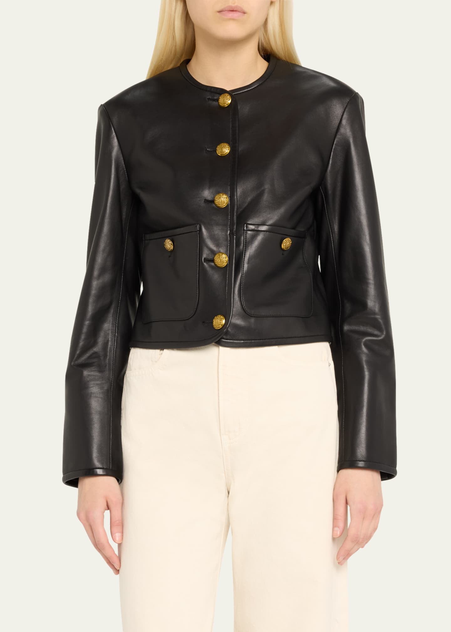 Veronica Beard Andrea Leather Jacket Image 4 of 5