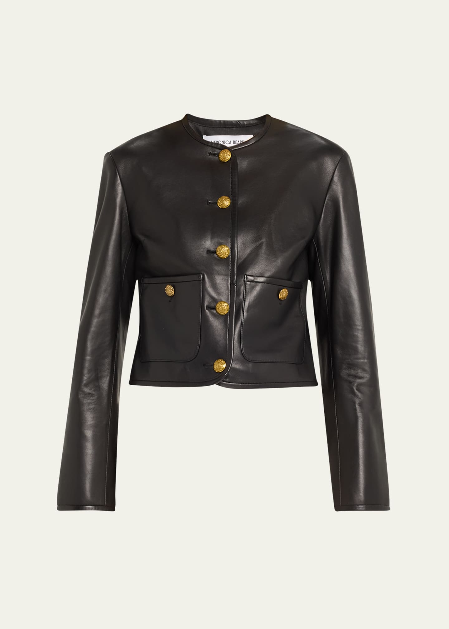 Veronica Beard Andrea Leather Jacket Image 1 of 5
