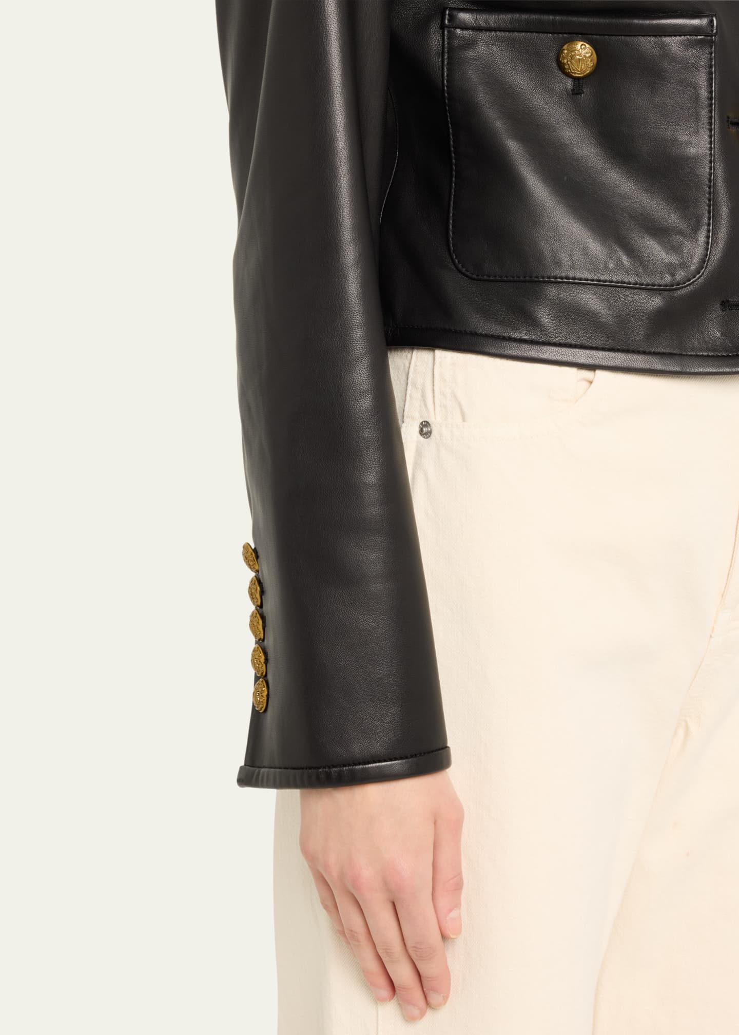 Veronica Beard Andrea Leather Jacket Image 5 of 5
