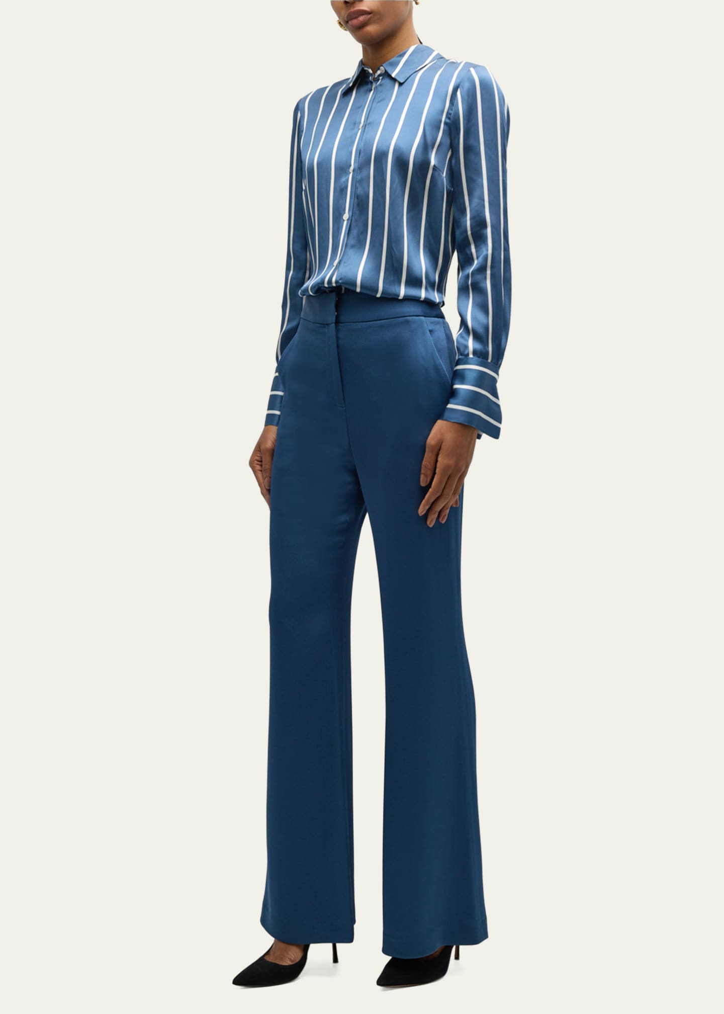 Veronica Beard Lebone Satin Pants Image 2 of 5