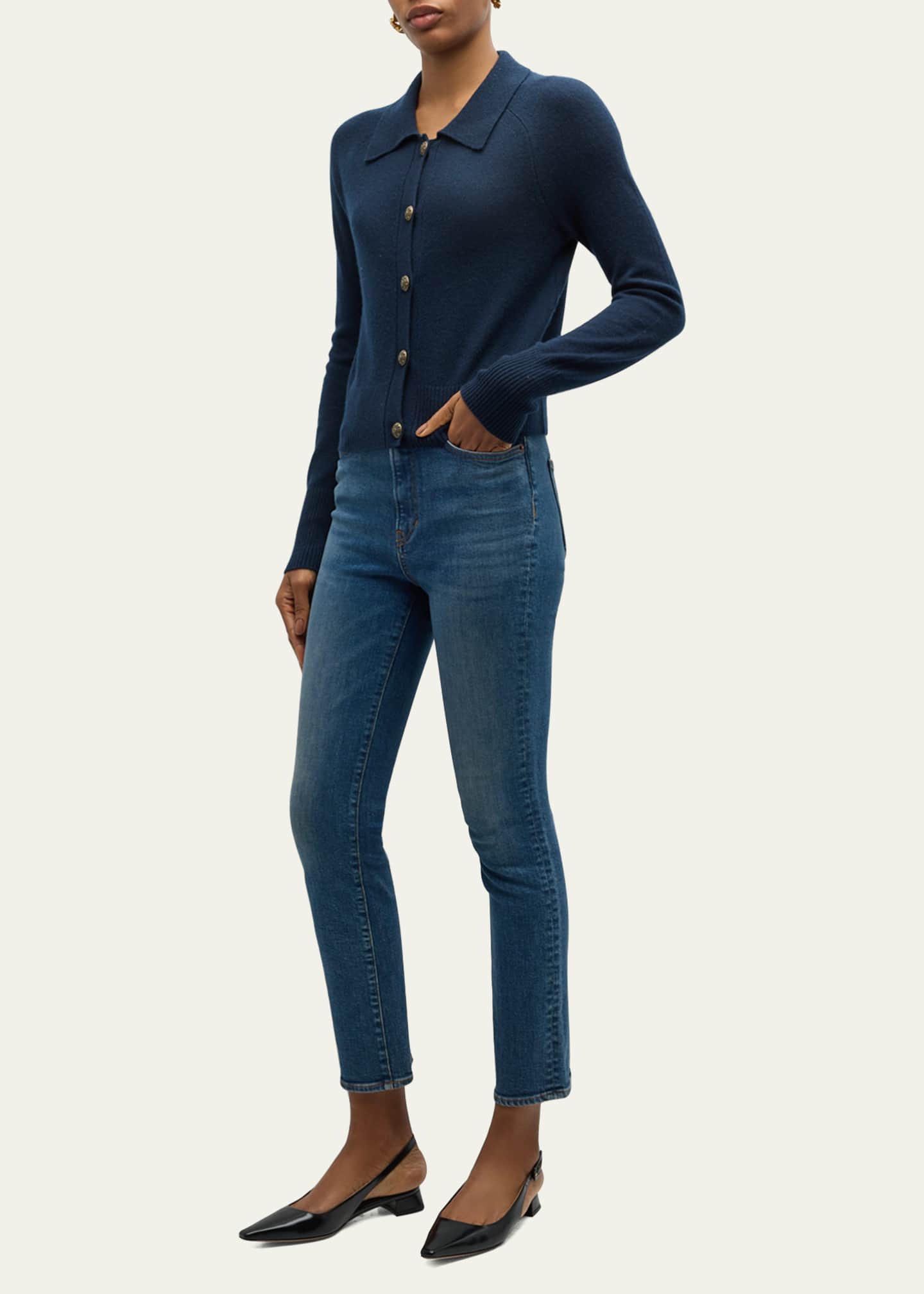 Veronica Beard Cecily Wool-Blend Cardigan in Whisky Multi