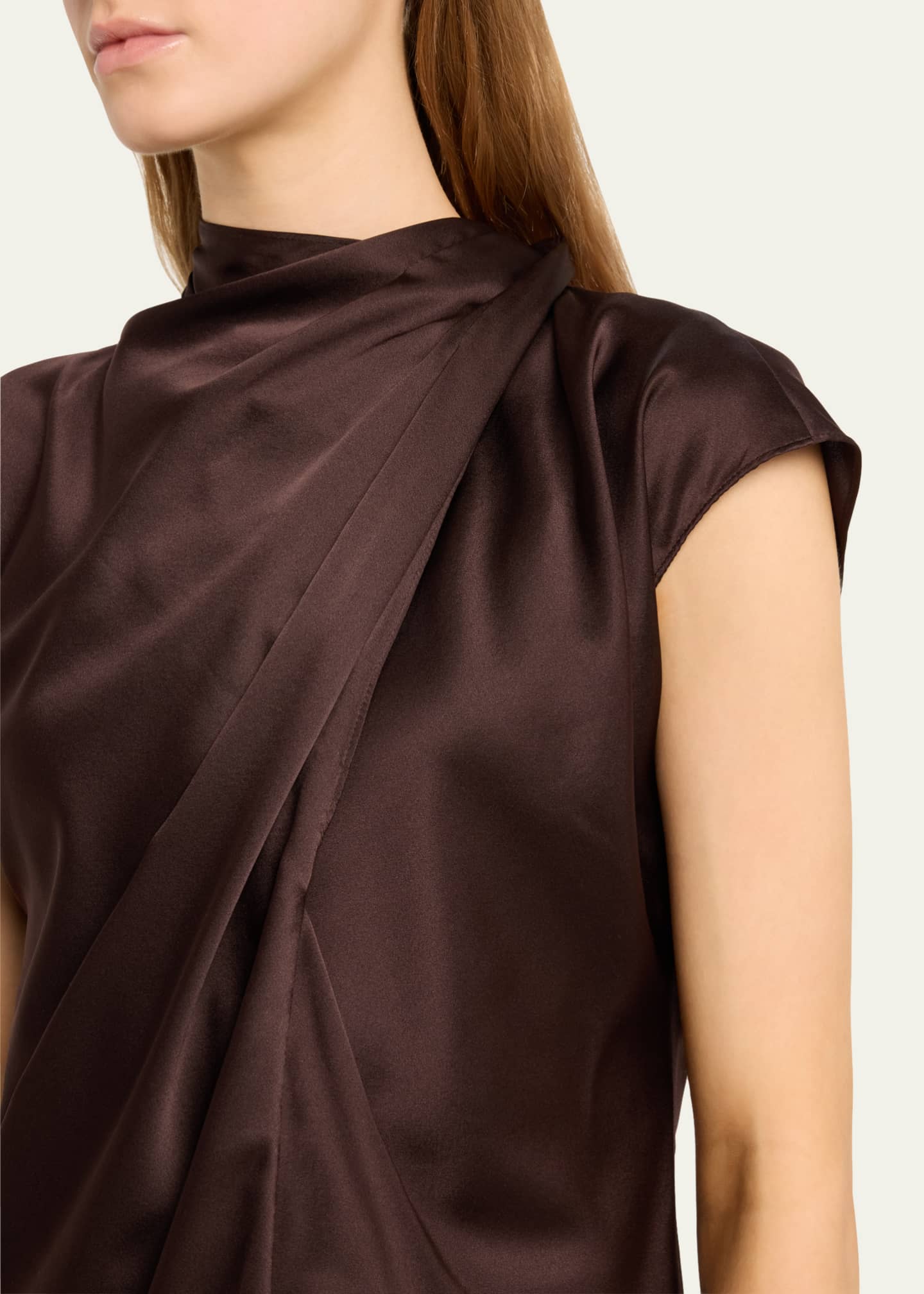Veronica Beard Leilany Draped Tie-Back Top Image 5 of 5