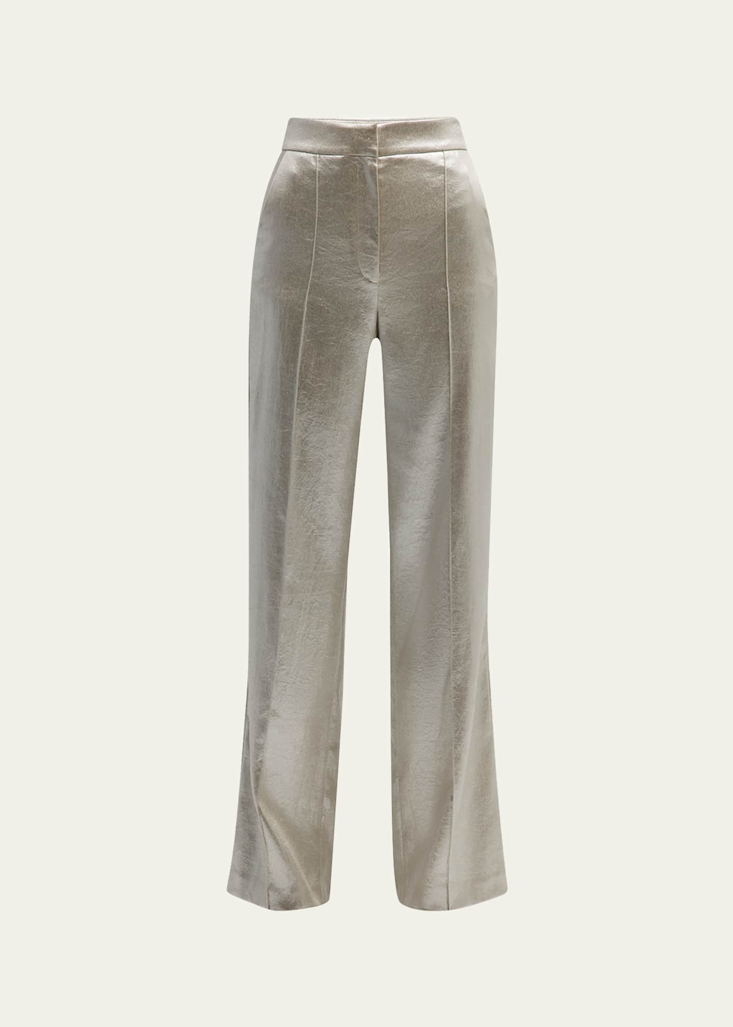 Veronica Beard Millicent Metallic Suiting Pants Bergdorf Goodman