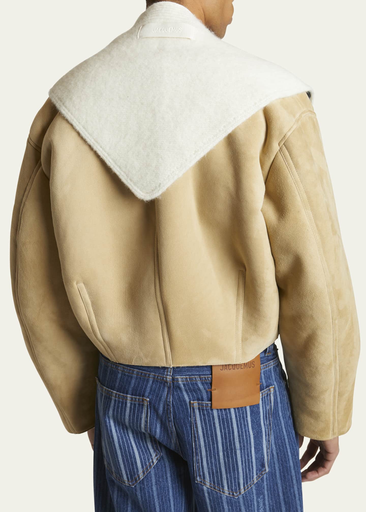 Jacquemus Men's Le Chale Grosgrain Logo Neck Scarf Image 3 of 4