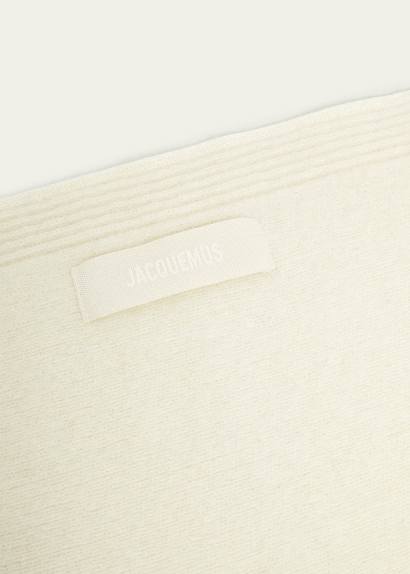 Jacquemus Men's Le Chale Grosgrain Logo Neck Scarf Image 4 of 4