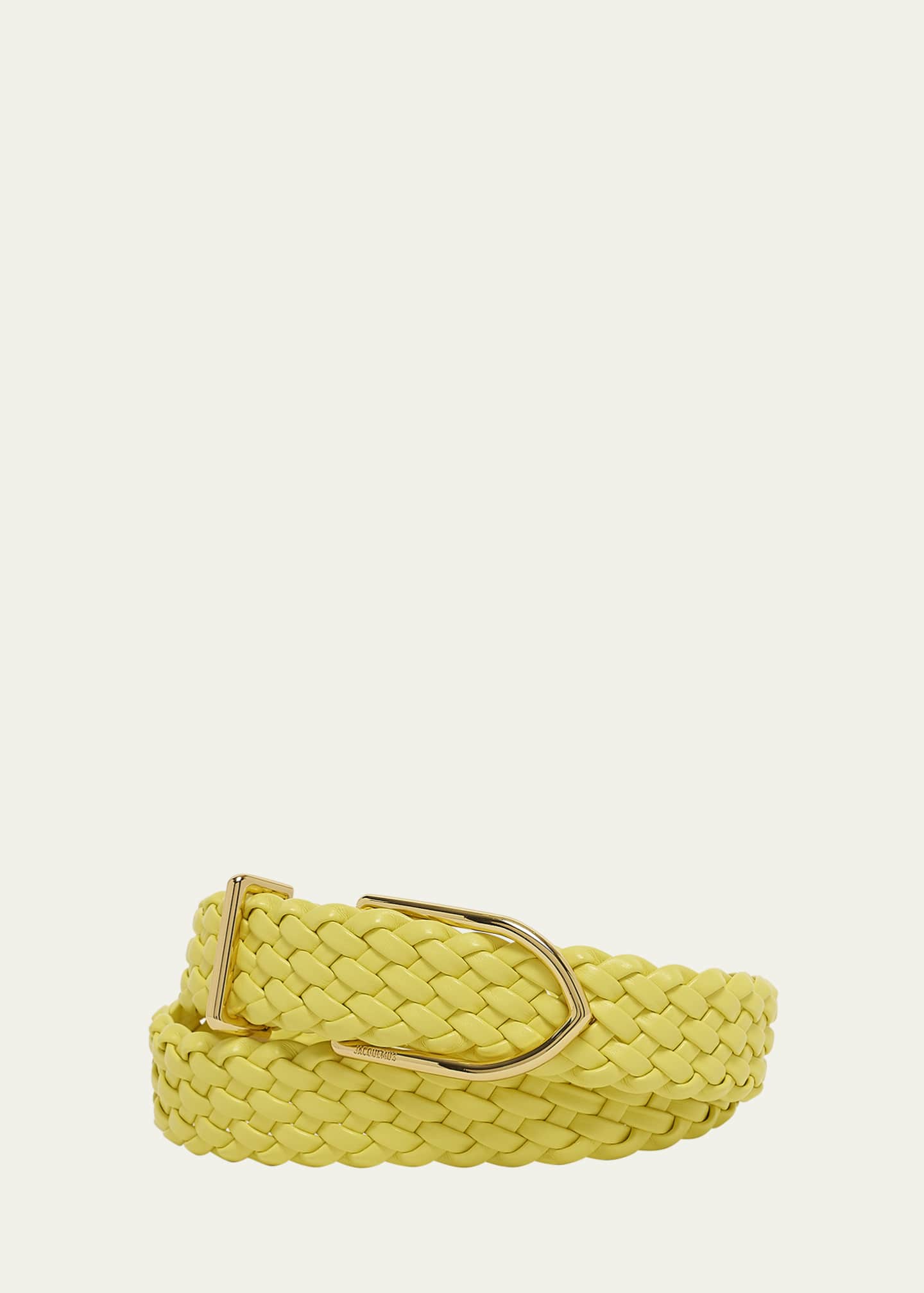 Jacquemus Men's La Ceinture Bambino Braided Leather Belt Image 1 of 2