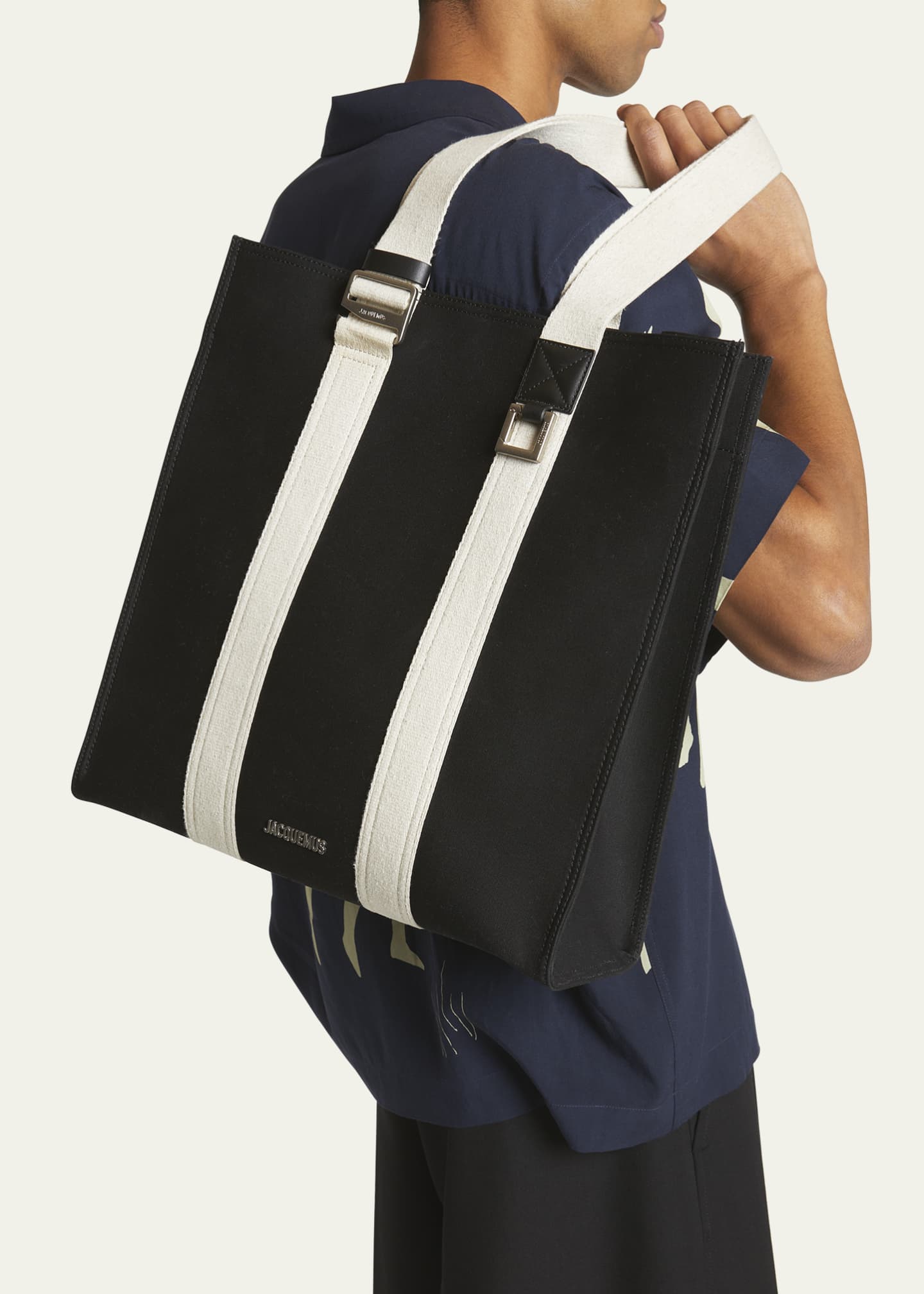 Jacquemus Men's Grosgrain Messenger Tote Bag Image 2 of 5