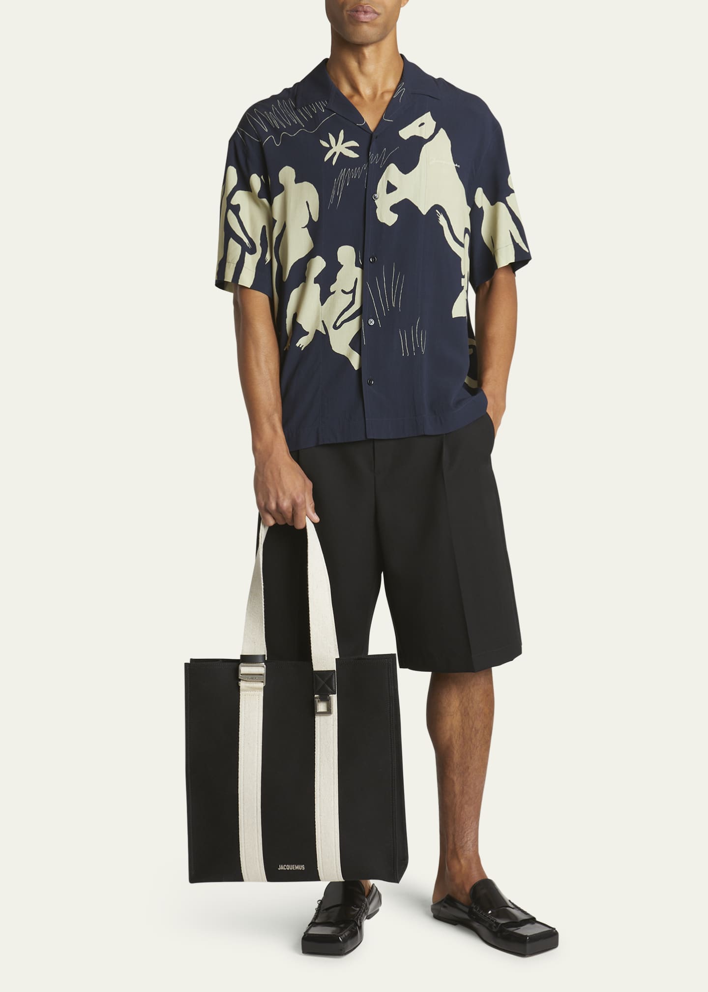 Jacquemus Men's Grosgrain Messenger Tote Bag Image 5 of 5