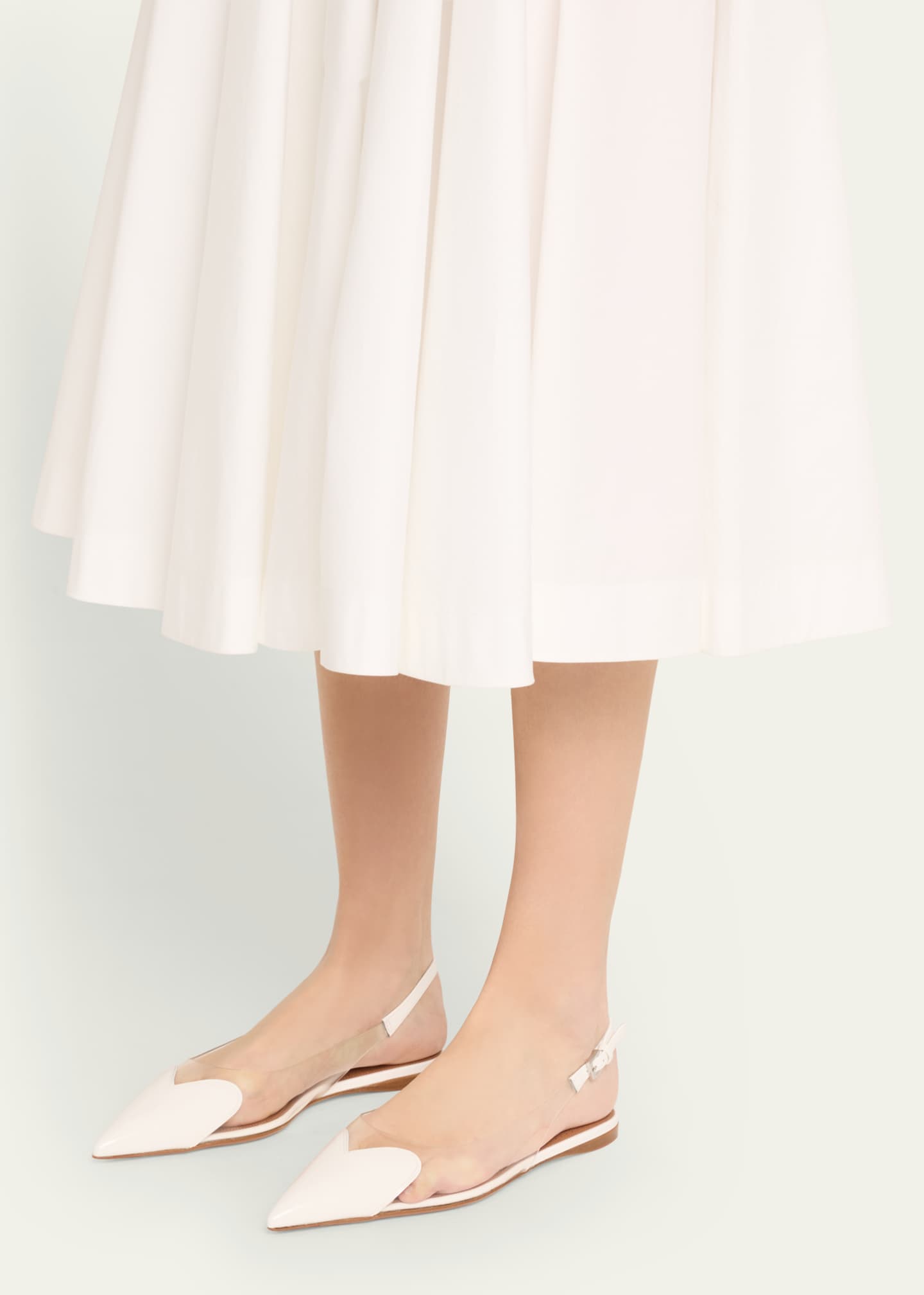 ALAIA Coeur Heart Clear Slingback Ballerina Flats Image 2 of 6
