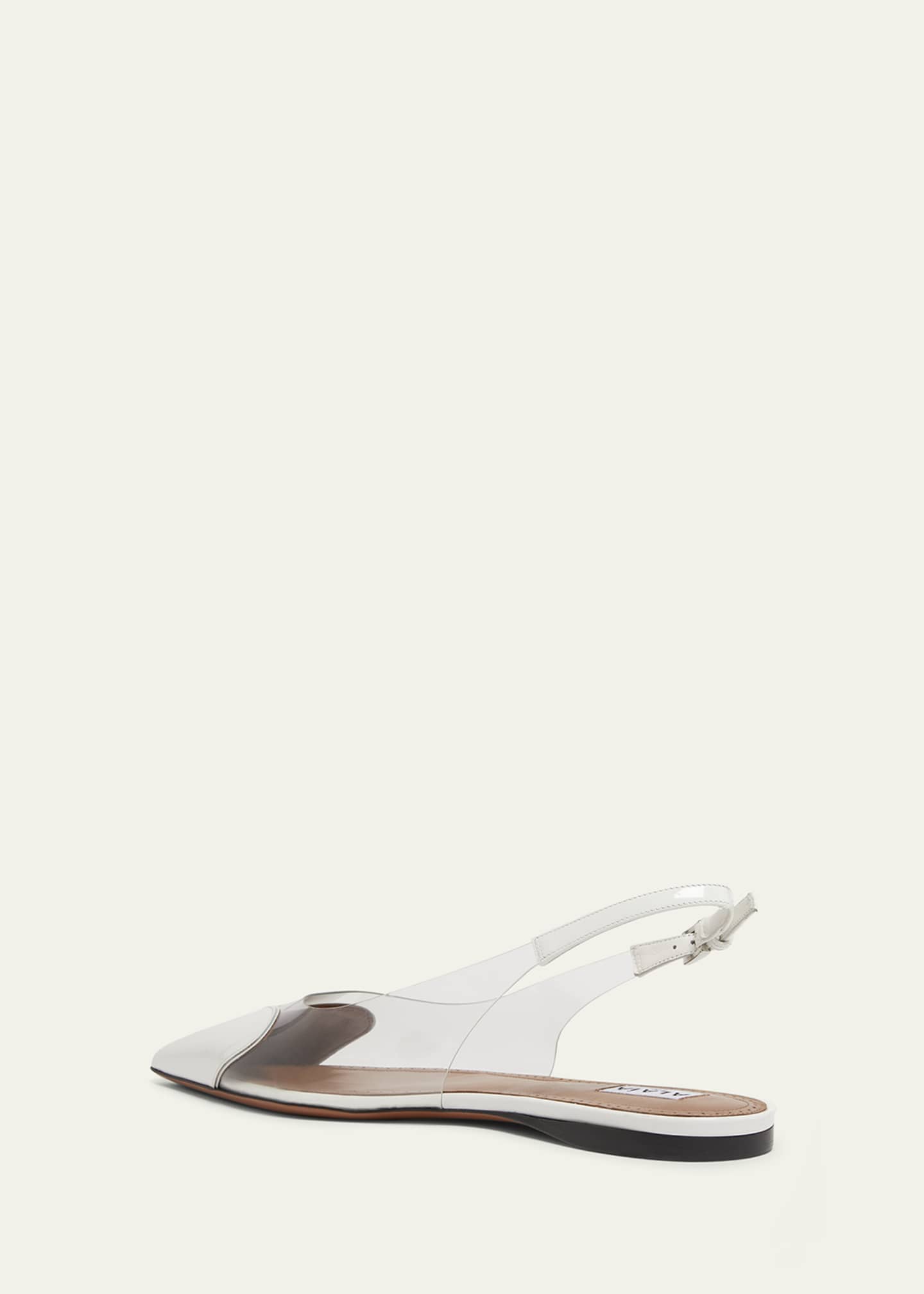 ALAIA Coeur Heart Clear Slingback Ballerina Flats Image 4 of 6